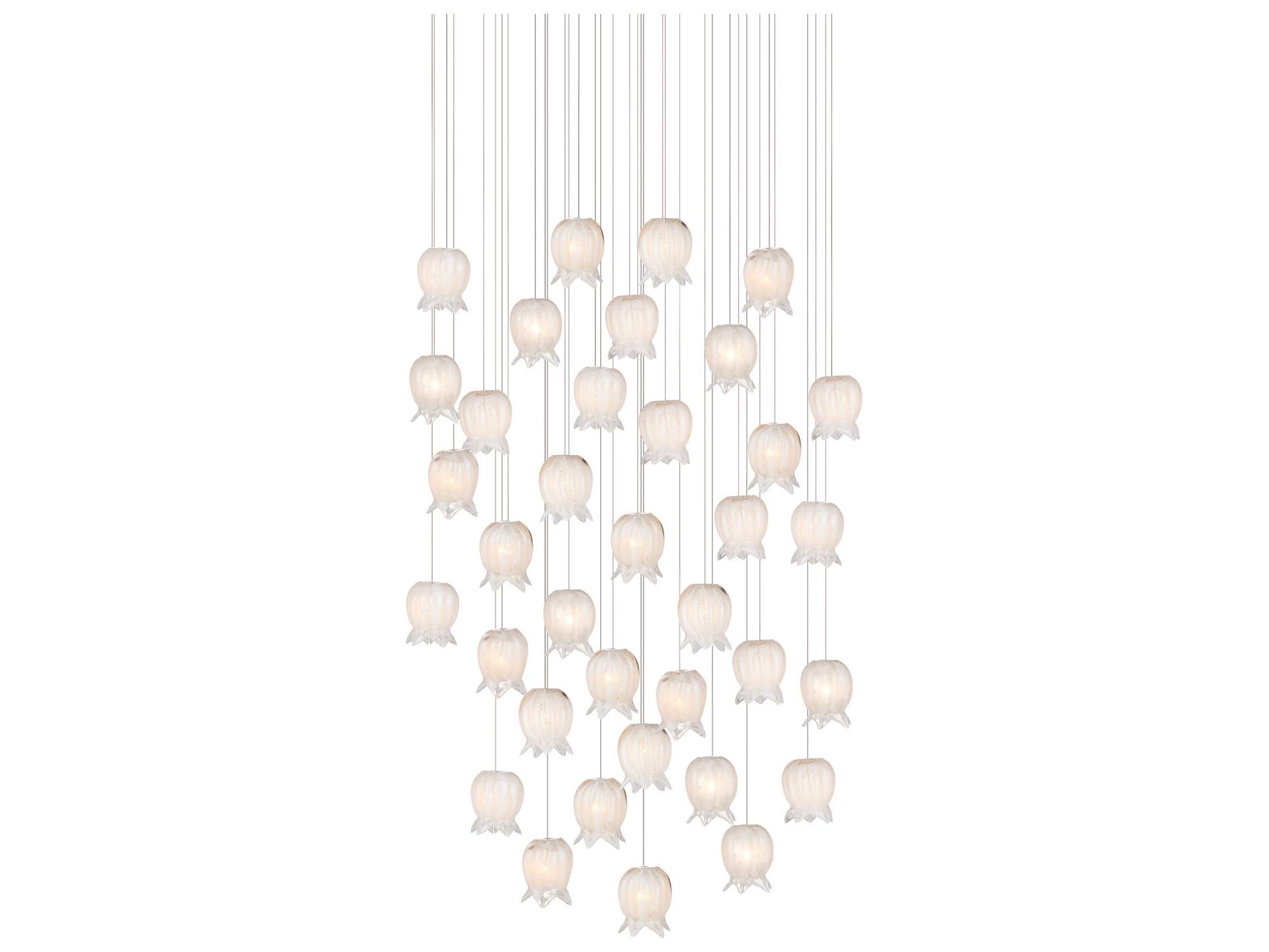 Currey & Company Polpo 36-Light White Silver Pendant