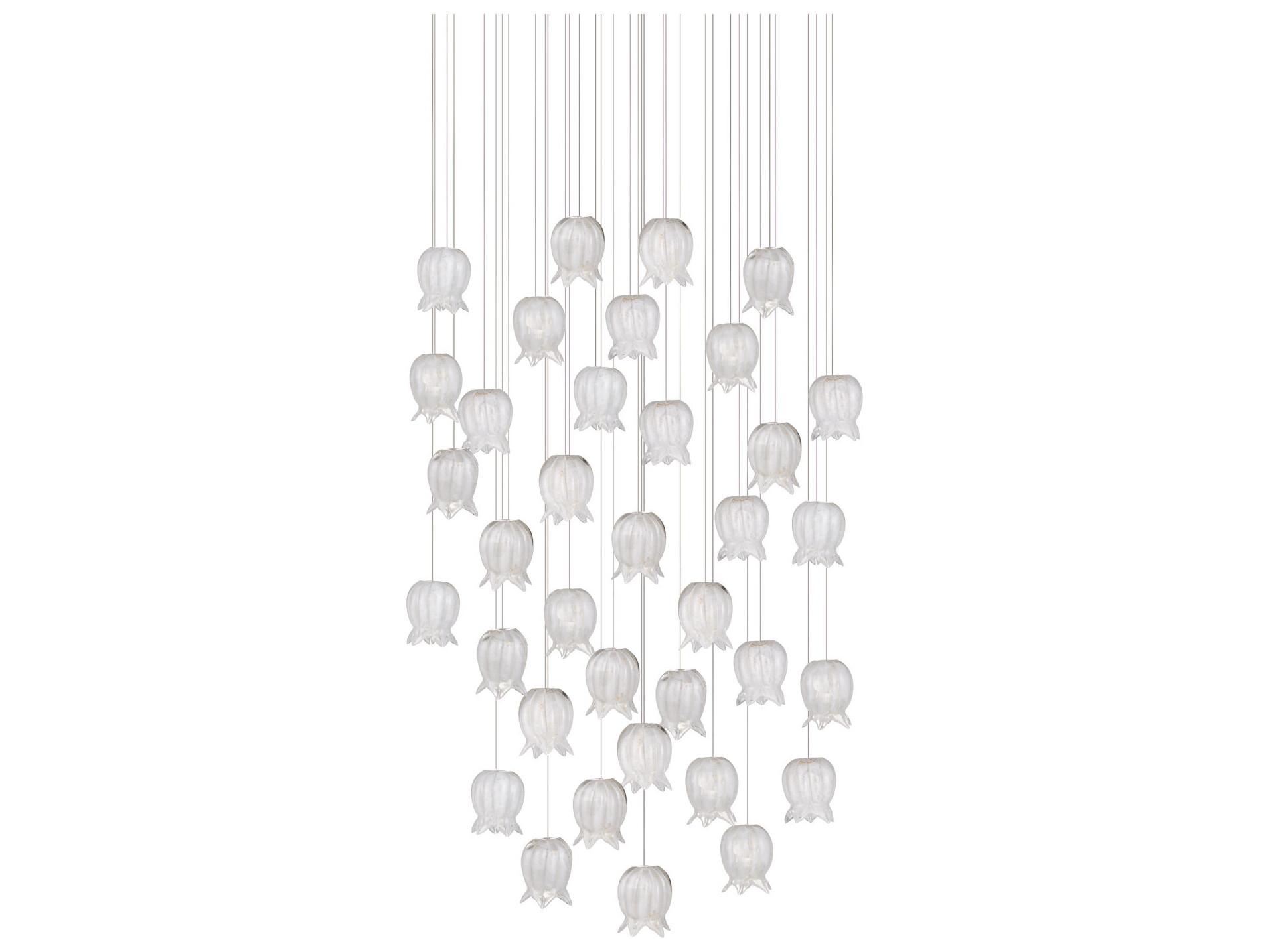 Currey & Company Polpo 36-Light White Silver Pendant