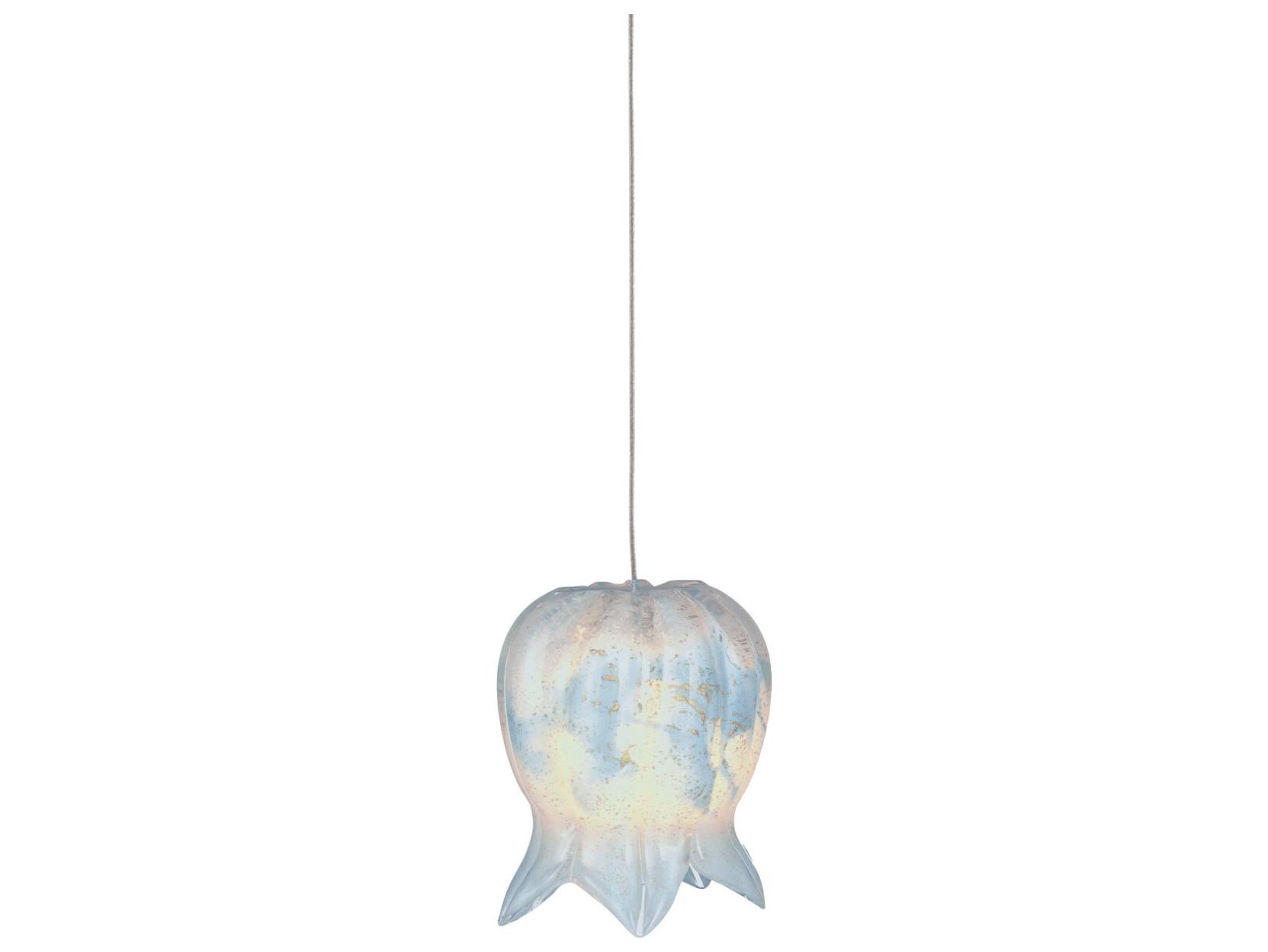 Currey & Company Polpo 1-Light Blue Silver Mini Pendant