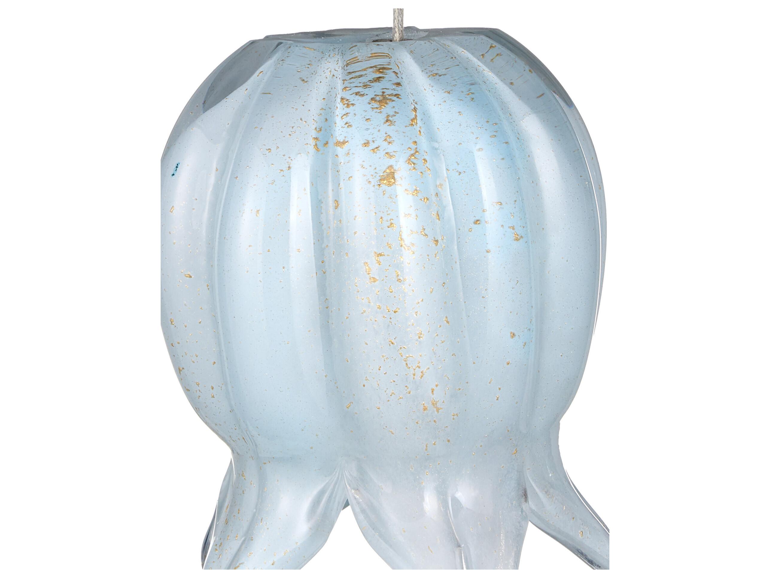 Currey & Company Polpo 1-Light Blue Silver Mini Pendant