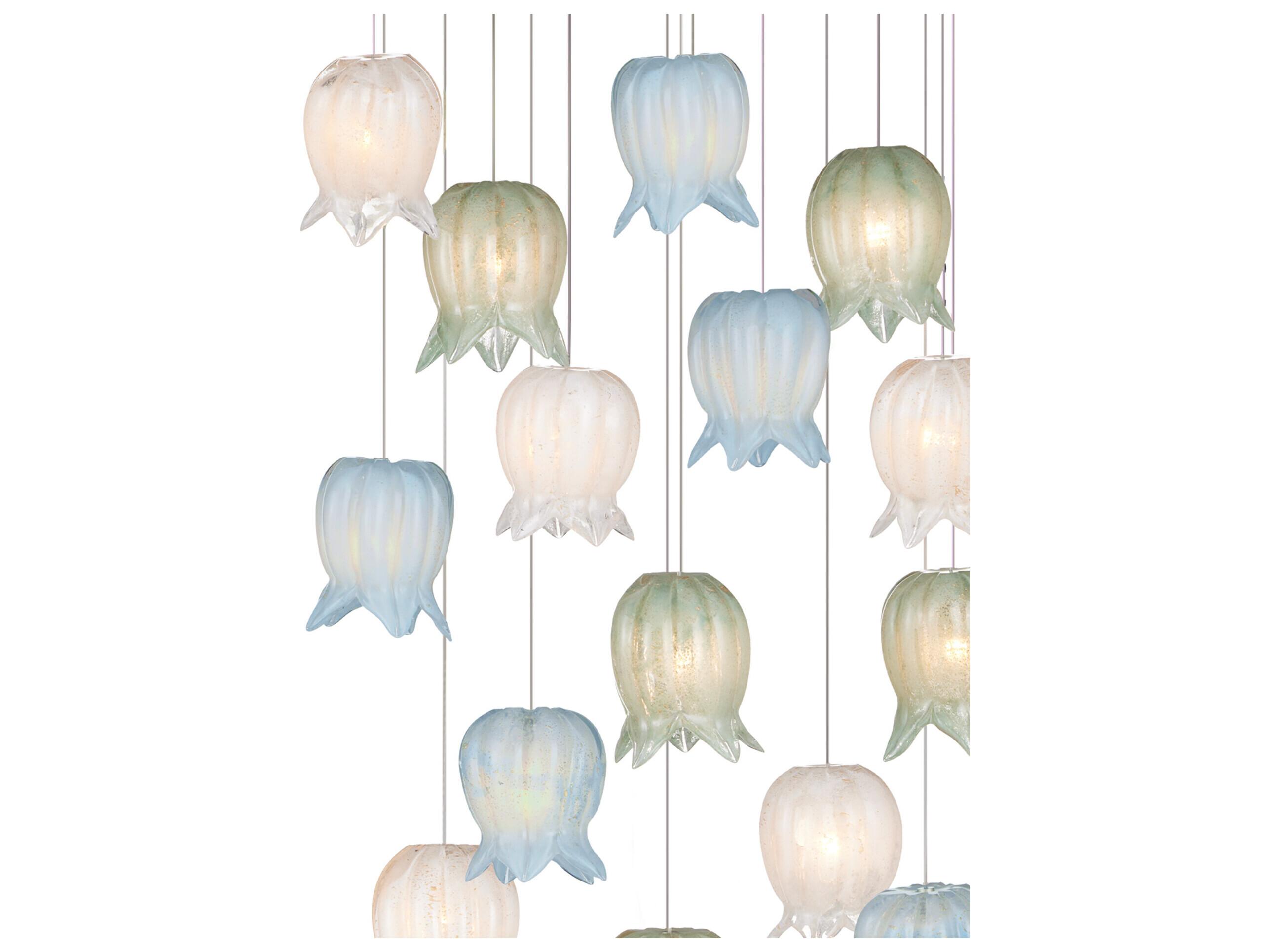 Currey & Company Polpo 15-Light Misto Blue Pendant