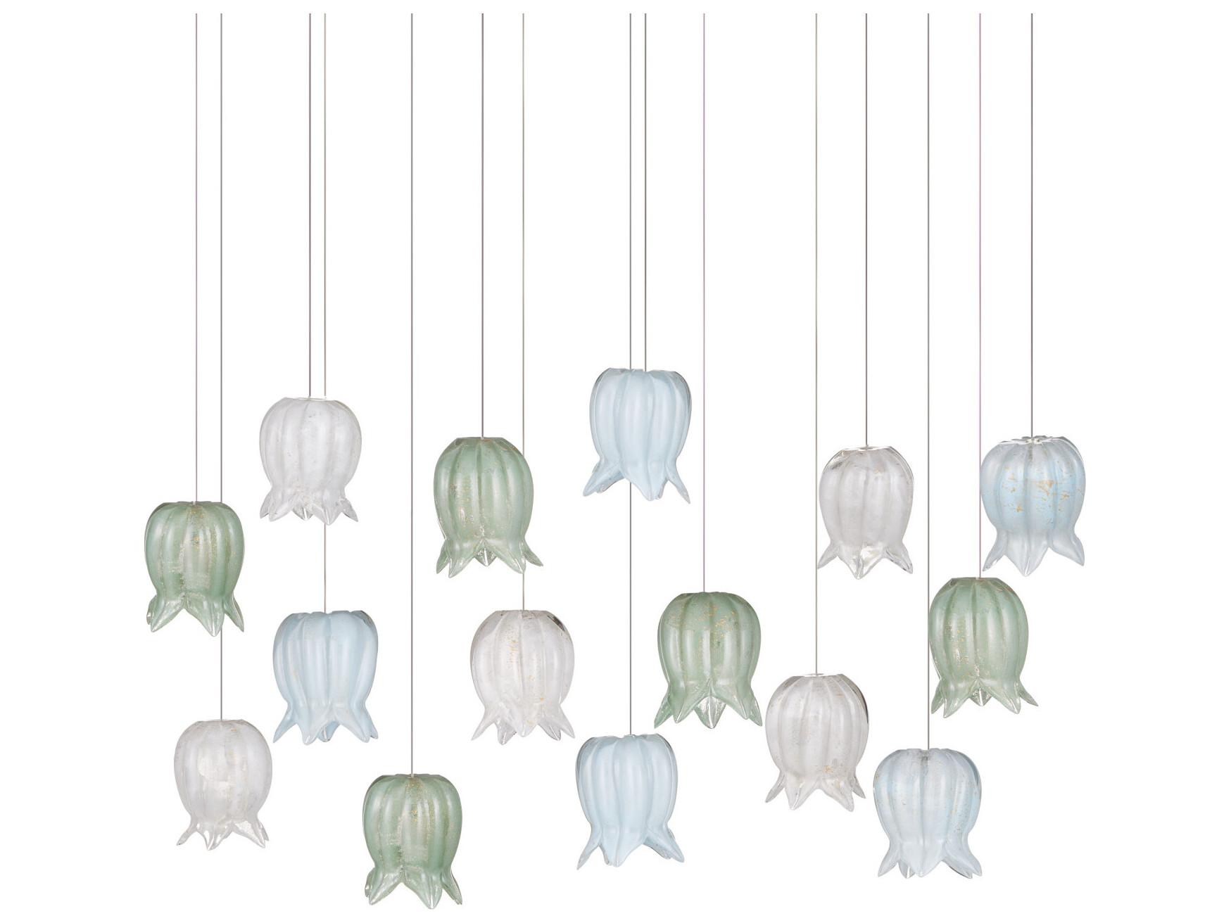 Currey & Company Polpo 15-Light Misto Blue Island Pendant