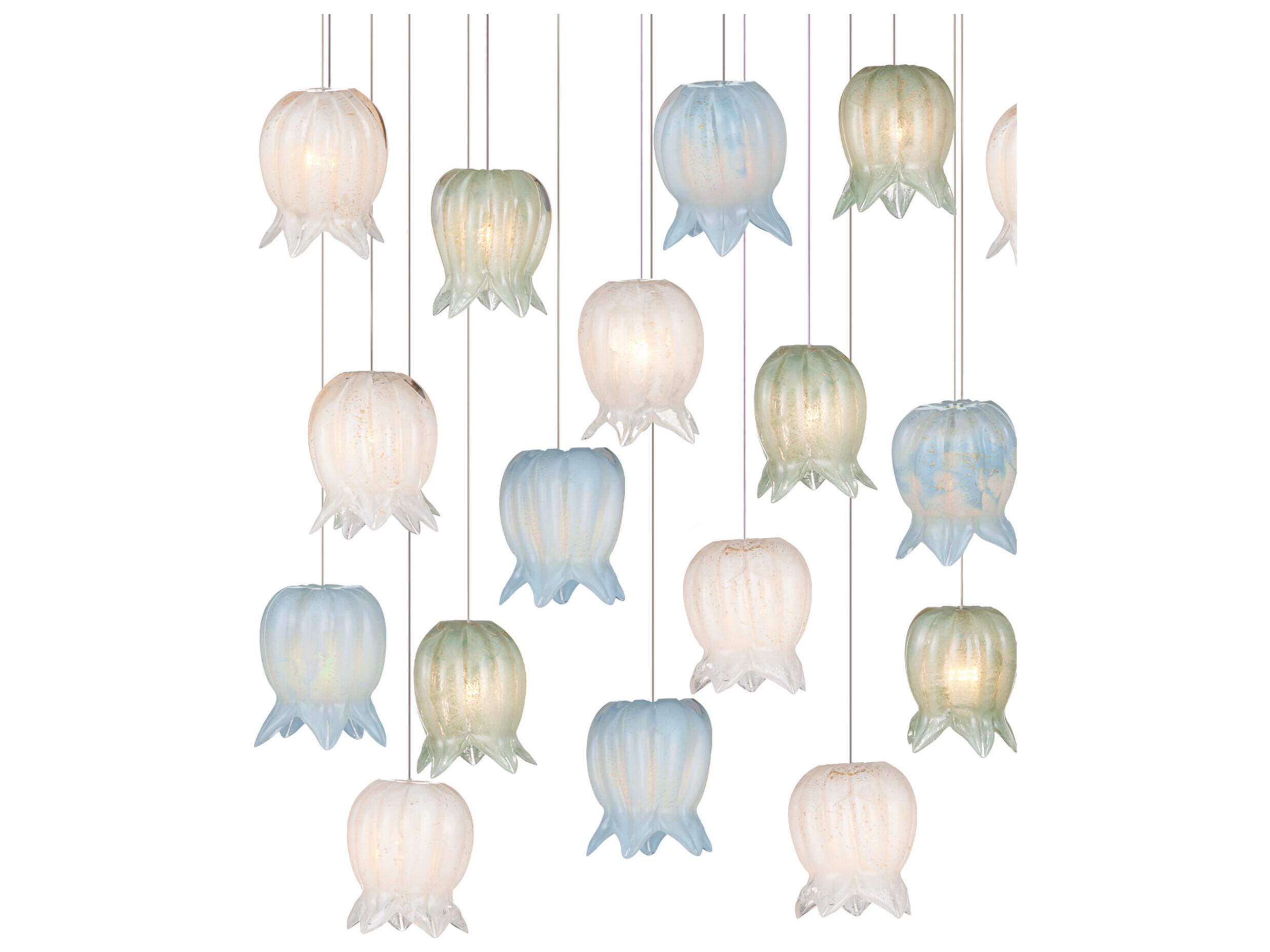 Currey & Company Polpo 30-Light Misto Blue Island Pendant
