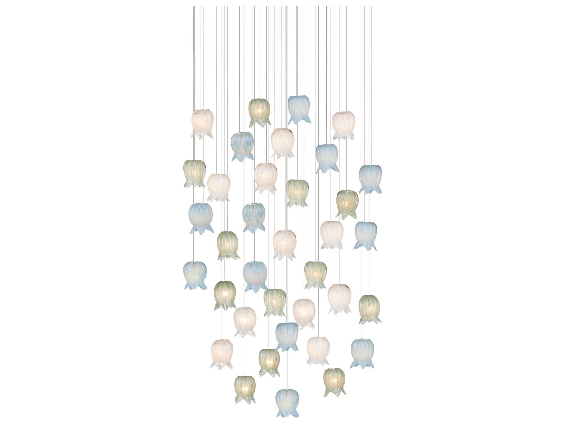 Currey & Company Polpo 36-Light Misto Blue Pendant
