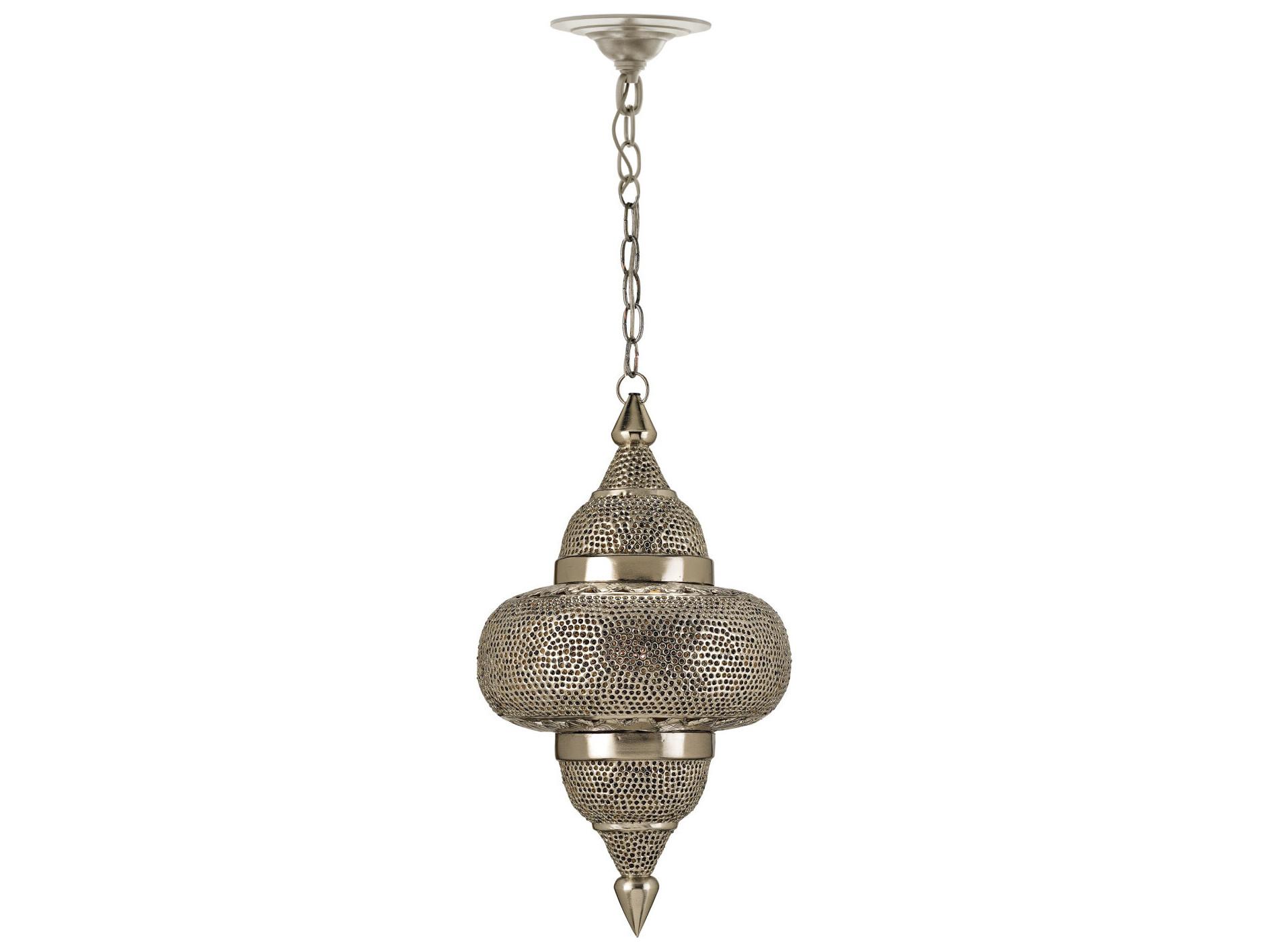 Currey & Company Tangiers 1-Light Nickel Copper lacquer amber Glass Globe Mini Pendant