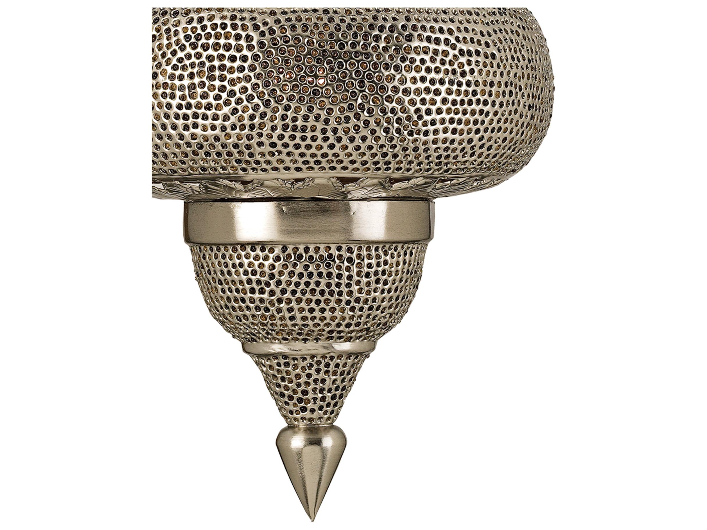 Currey & Company Tangiers 1-Light Nickel Copper lacquer amber Glass Globe Mini Pendant