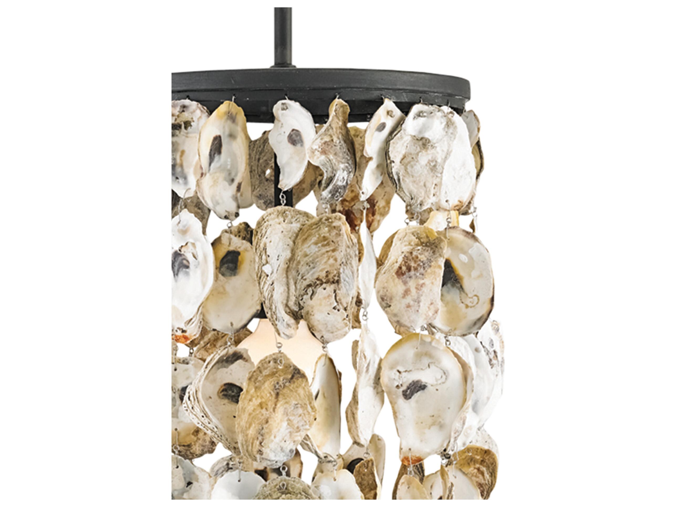 Currey & Company Stillwater 1-Light Blacksmith natural Cylinder Mini Pendant