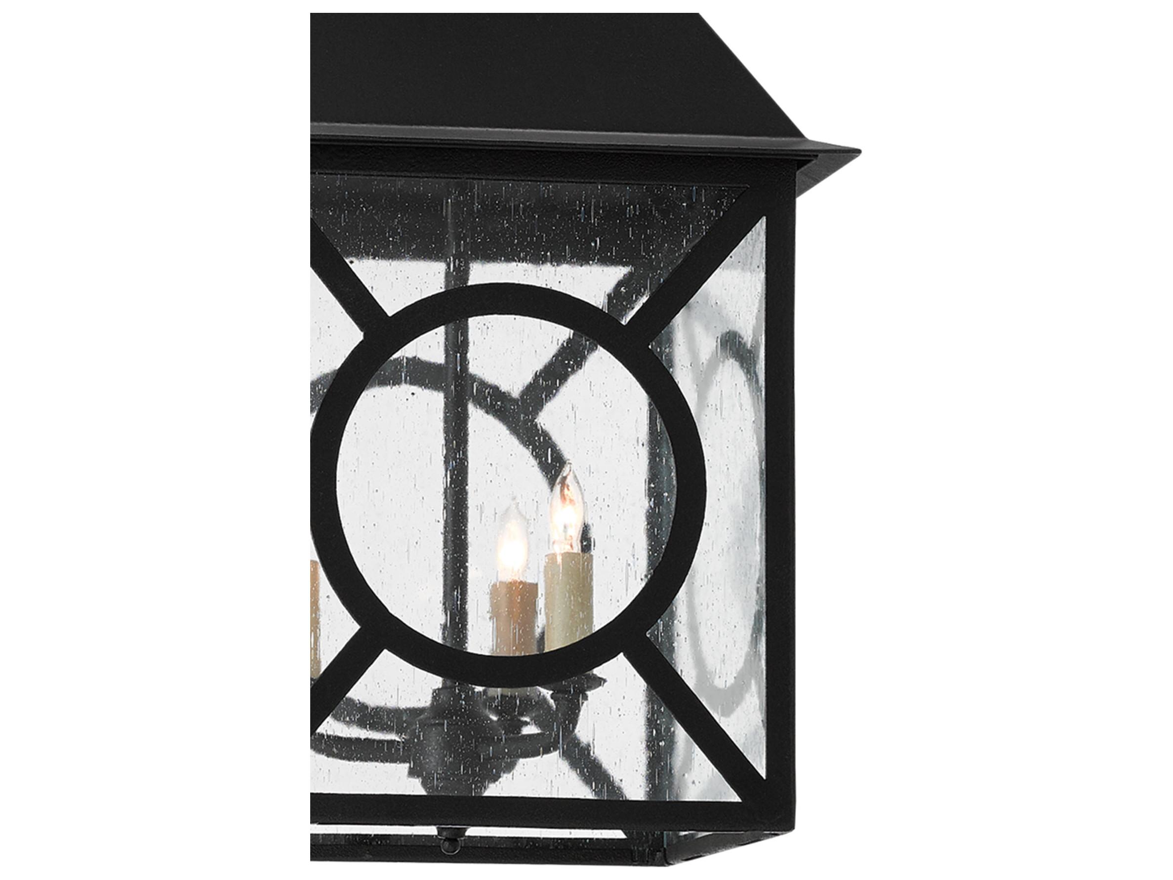 Currey & Company Ripley 3 - Light Glass Outdoor Hanging Light