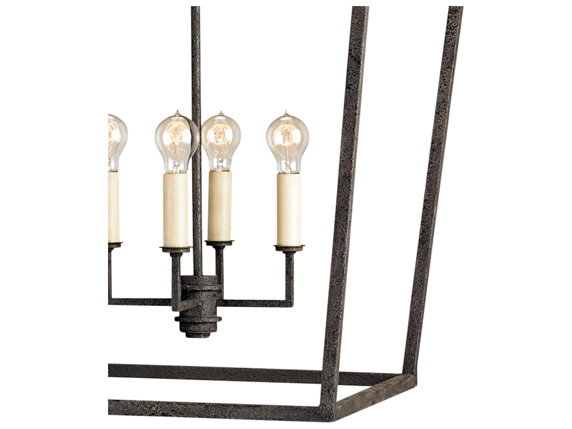 Currey & Company Denison 4-Light Mole Black Chandelier