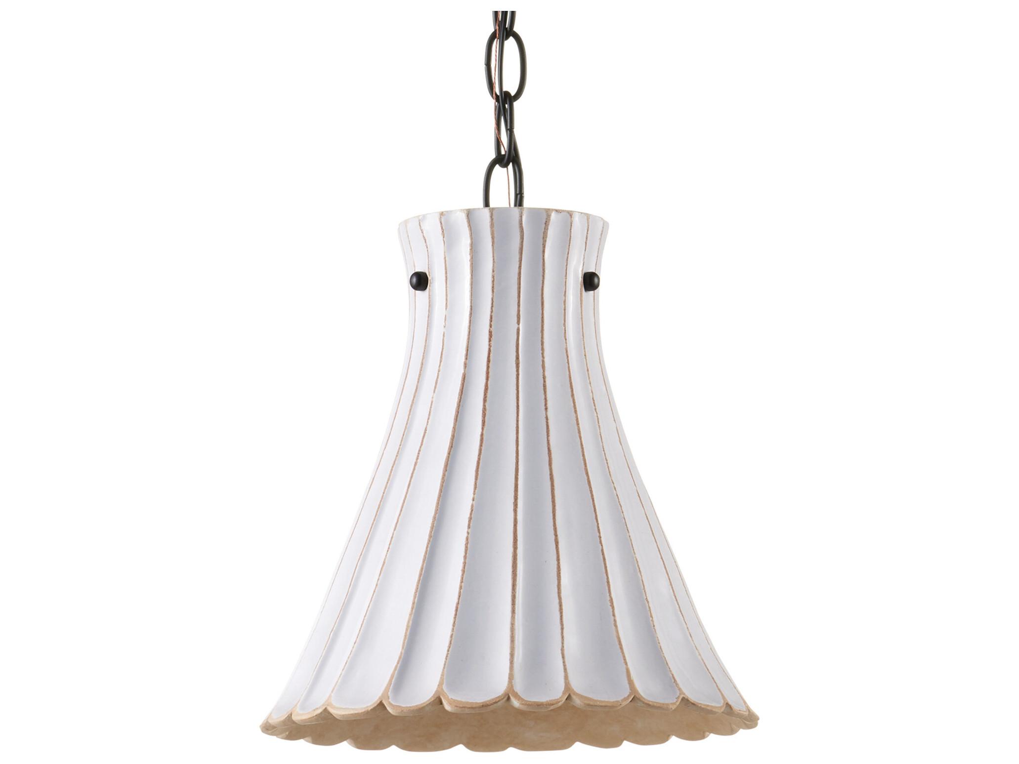 Currey & Company Jazz 1-Light Satin Black white Crackle Empire Mini Pendant