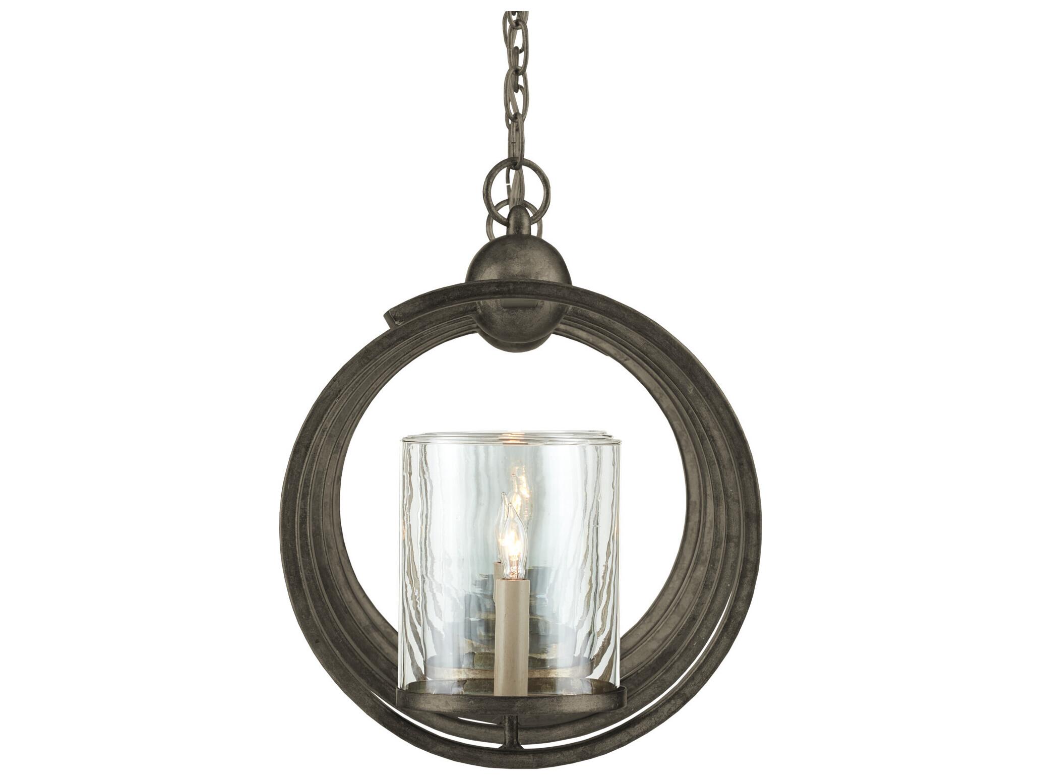 Currey & Company Modern Industrial 5-Light Pyrite Bronze Glass Island Pendant