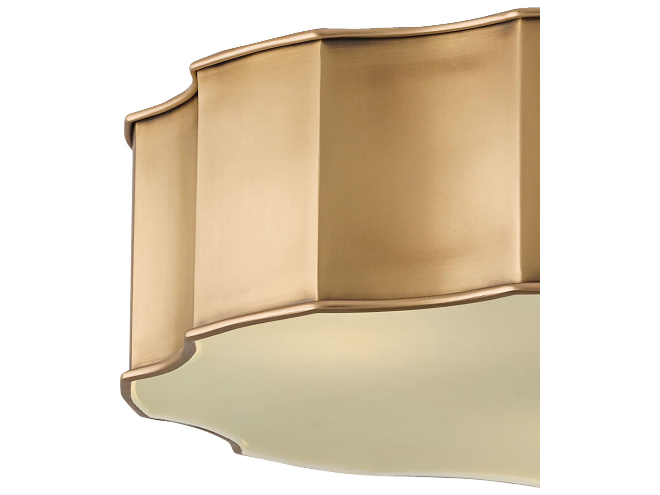 Currey & Company Wexford Antique Brass Tiered Flush Mount