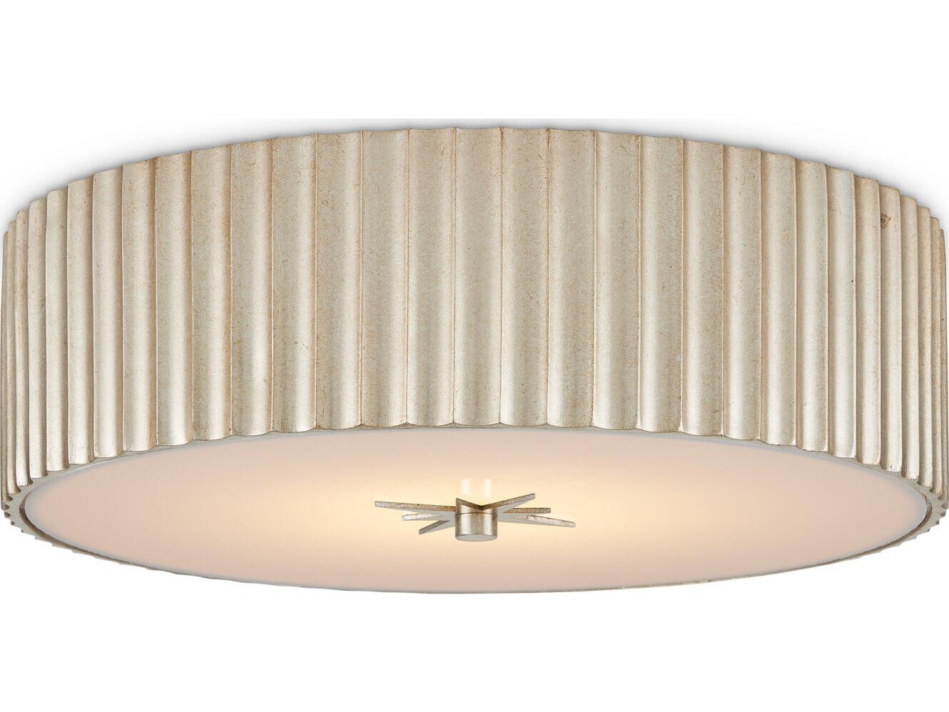 Currey & Company Caravel 1-Light Silver Leaf LED Flush Mount
