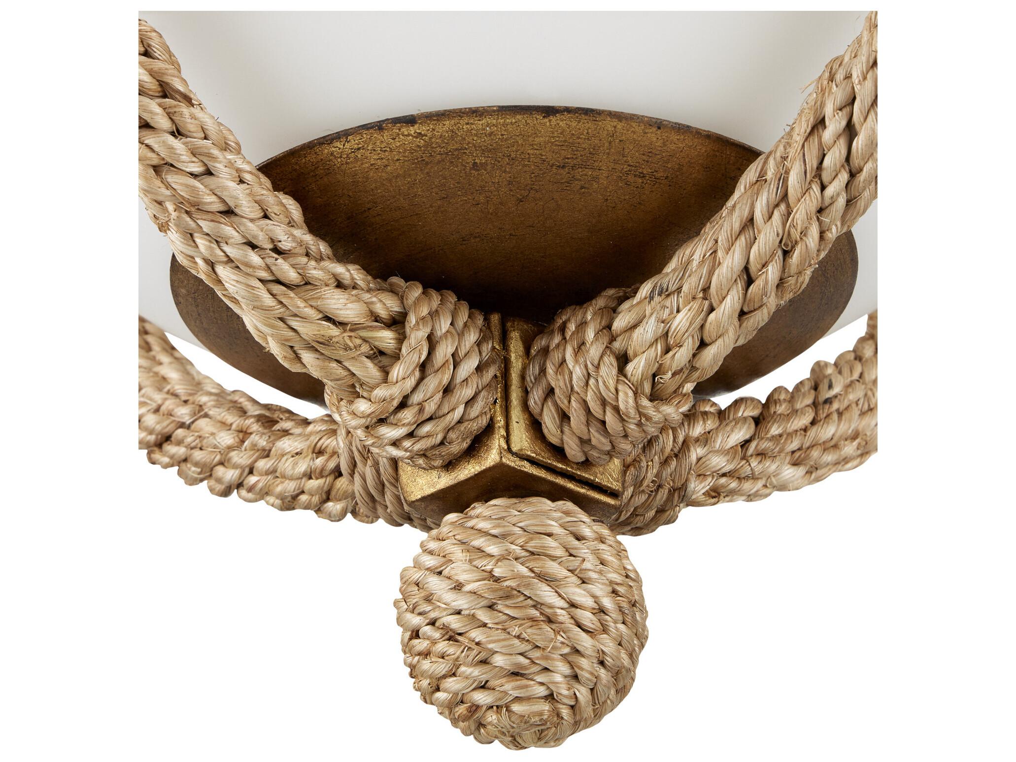 Currey & Company Passageway 1-Light Natural Dorado Gold Brown Glass Globe Semi Flush Mount