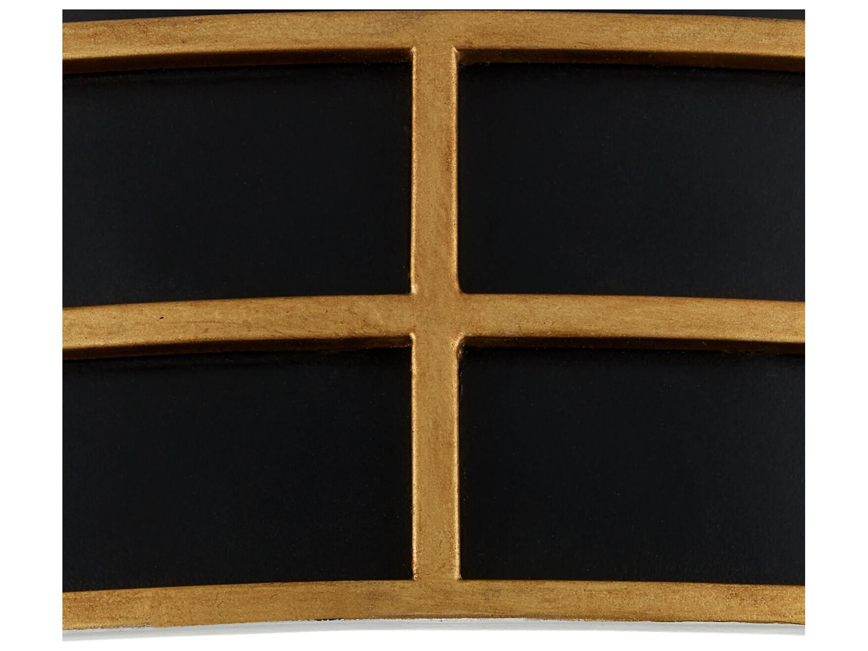 Currey & Company Fielding 1-Light Black Drum Flush Mount