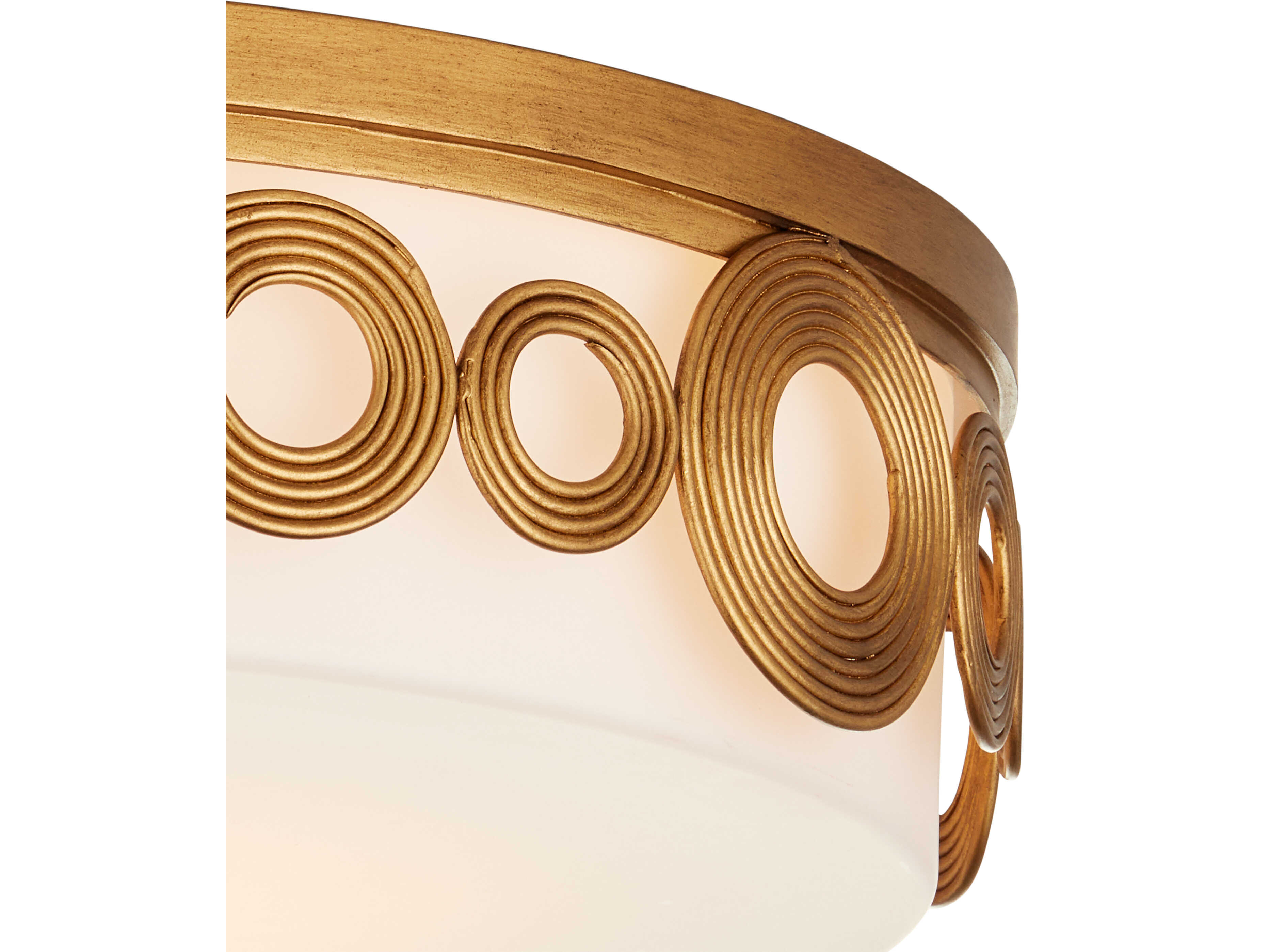 Currey & Company Gyges 1-Light Brass Drum Flush Mount
