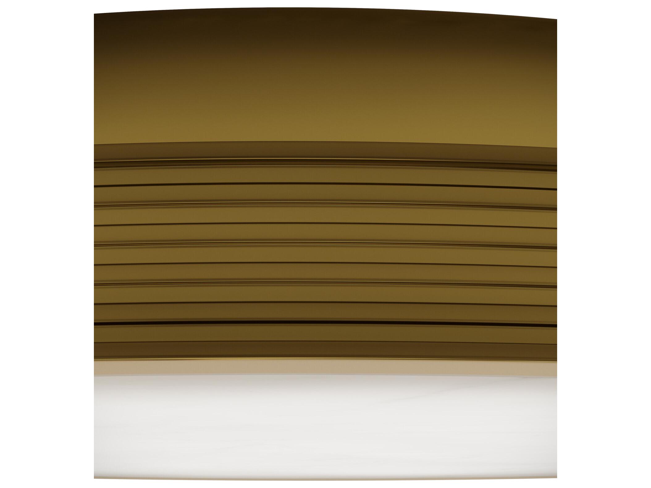 Currey & Company Aydan 1-Light Natural Polished Antique Brass Round Flush Mount