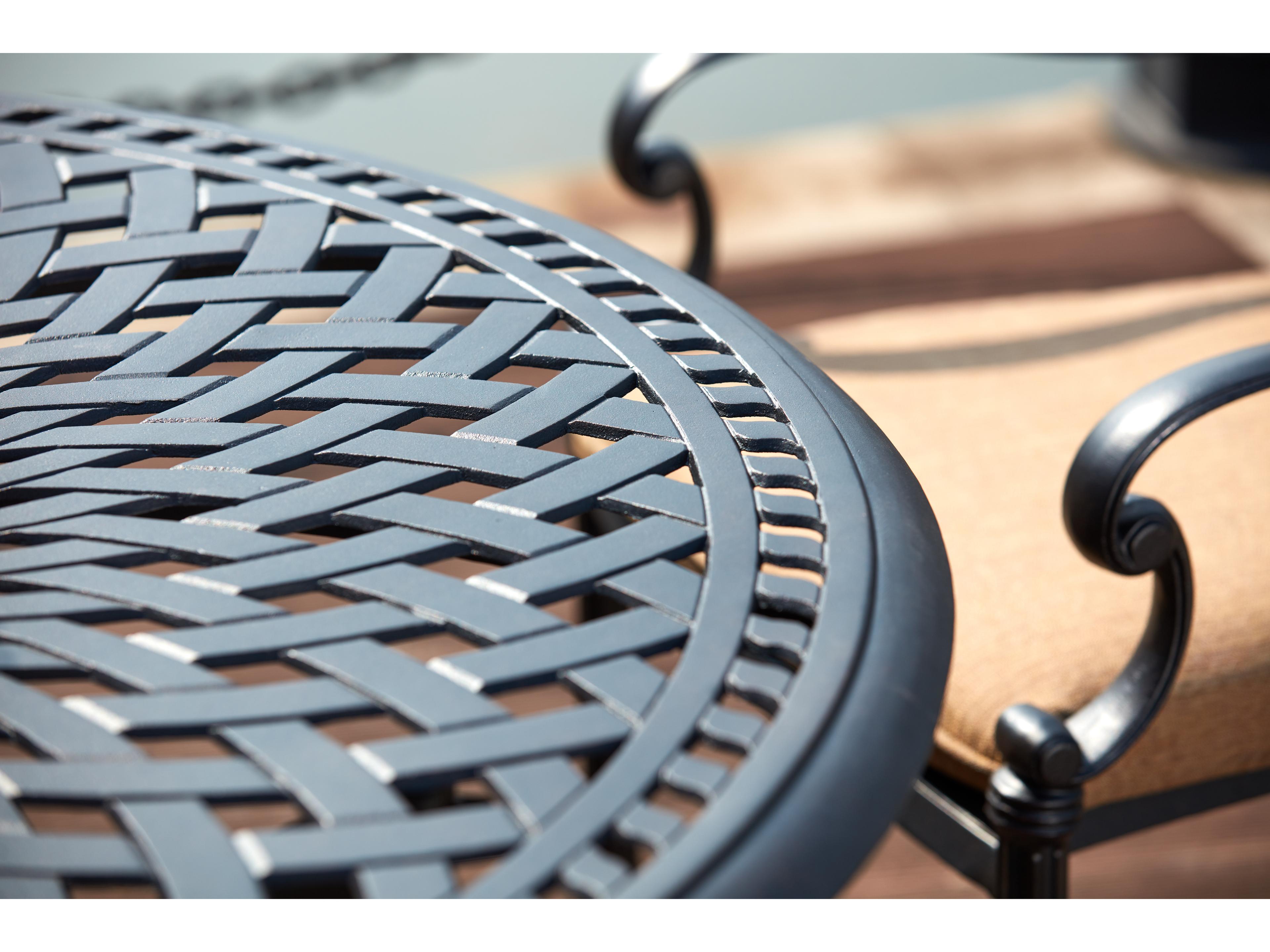 Darlee Outdoor Living Santa Barbara Cast Aluminum 5-Piece Dining Set with Cushions and 48'' Round Dining Table