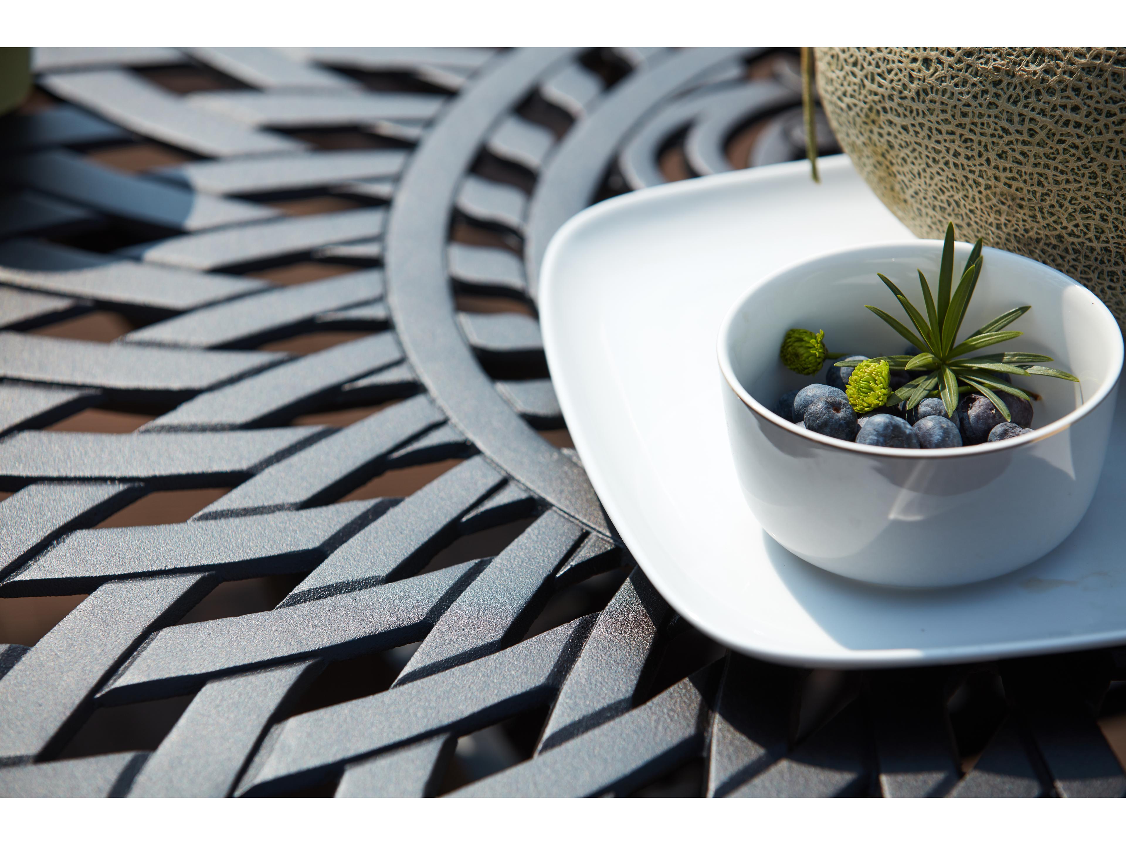 Darlee Outdoor Living Sedona Cast Aluminum 5-Piece Dining Set with Cushions and 48'' Round Dining Table