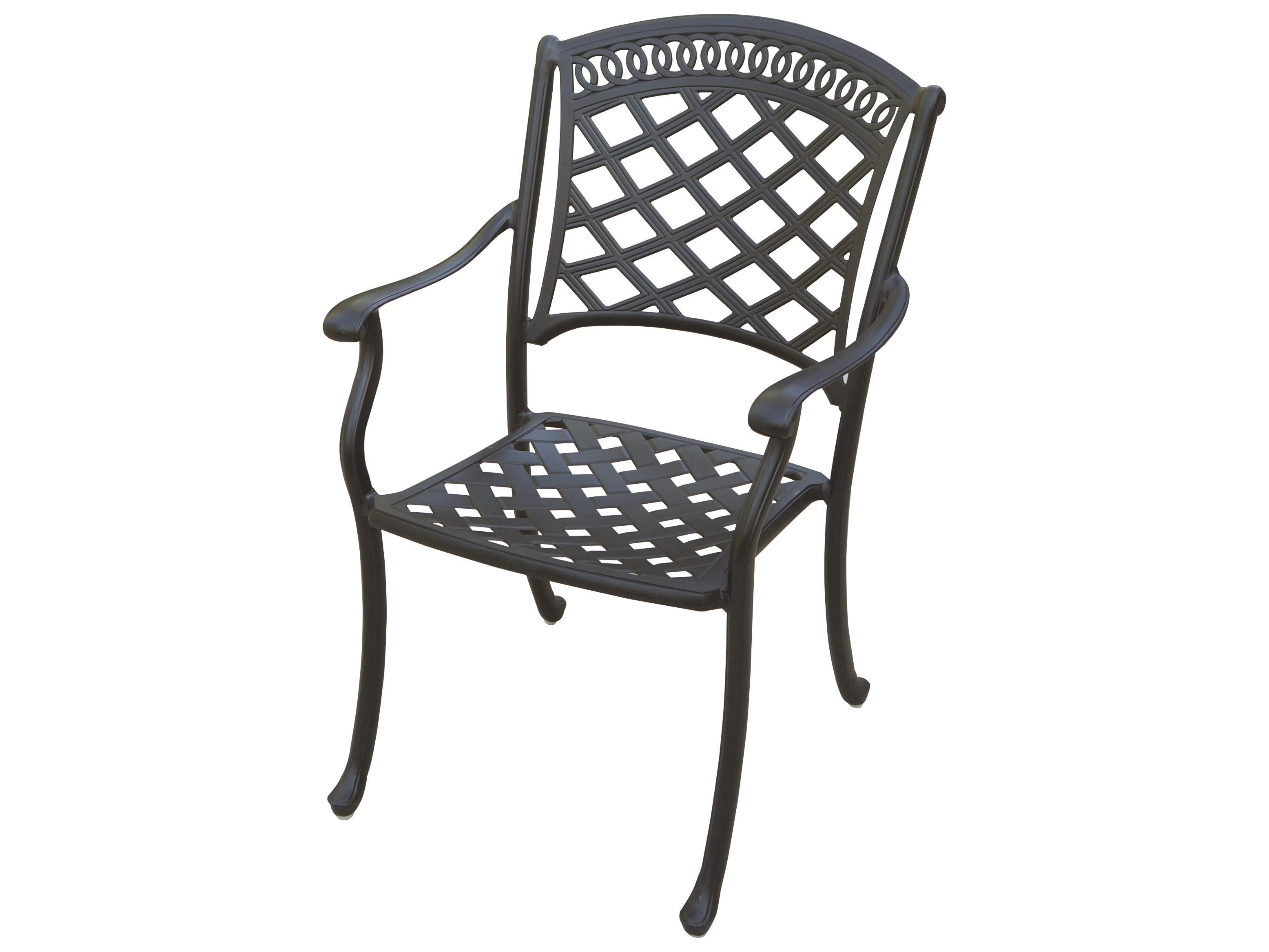 Darlee Outdoor Living Sedona Cast Aluminum 7-Piece Dining Set with Cushions and 42 x 72'' Rectangular Dining Table