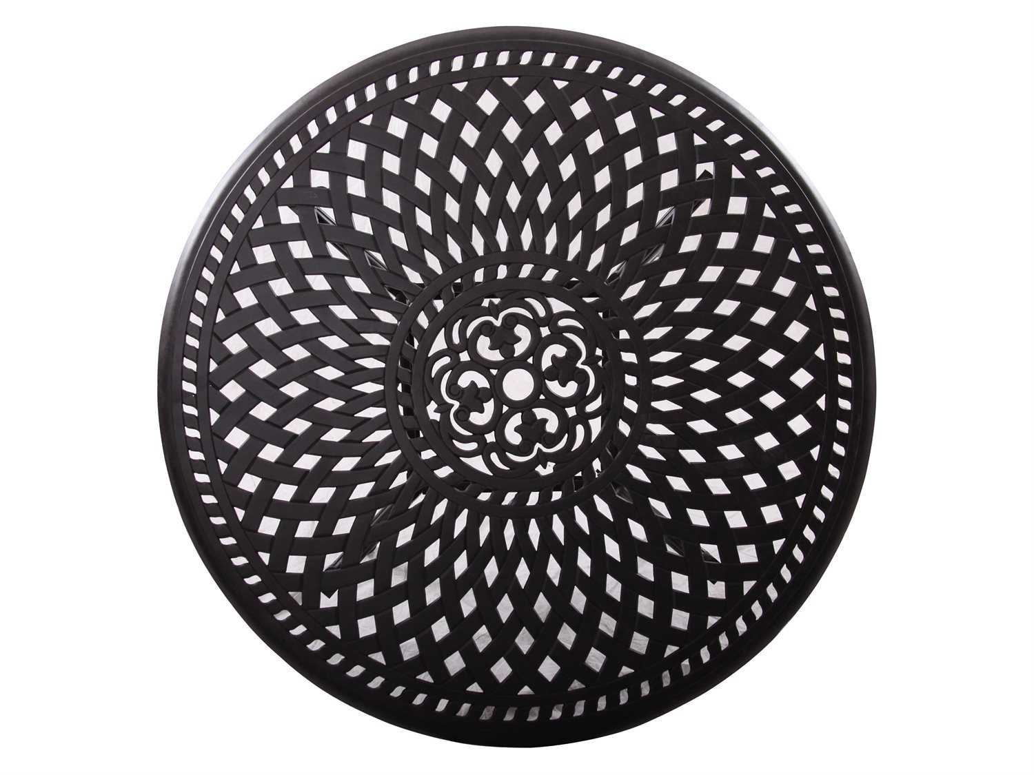 Darlee Outdoor Living Series Cast Aluminum Round Umbrella Hole Bar Table