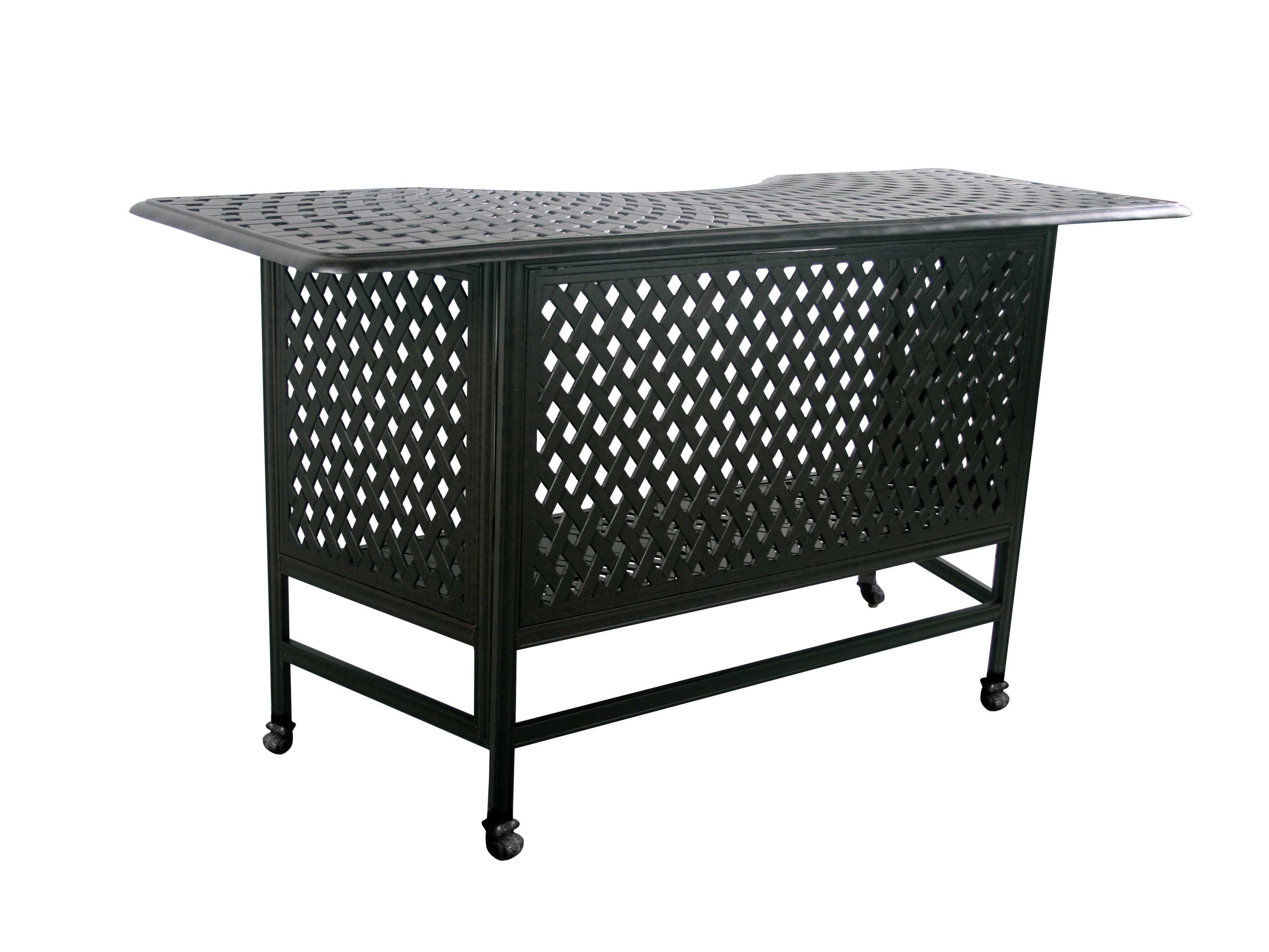 Darlee Outdoor Living Series 60 Antique Bronze Cast Aluminum 82 x 30 Party Bar