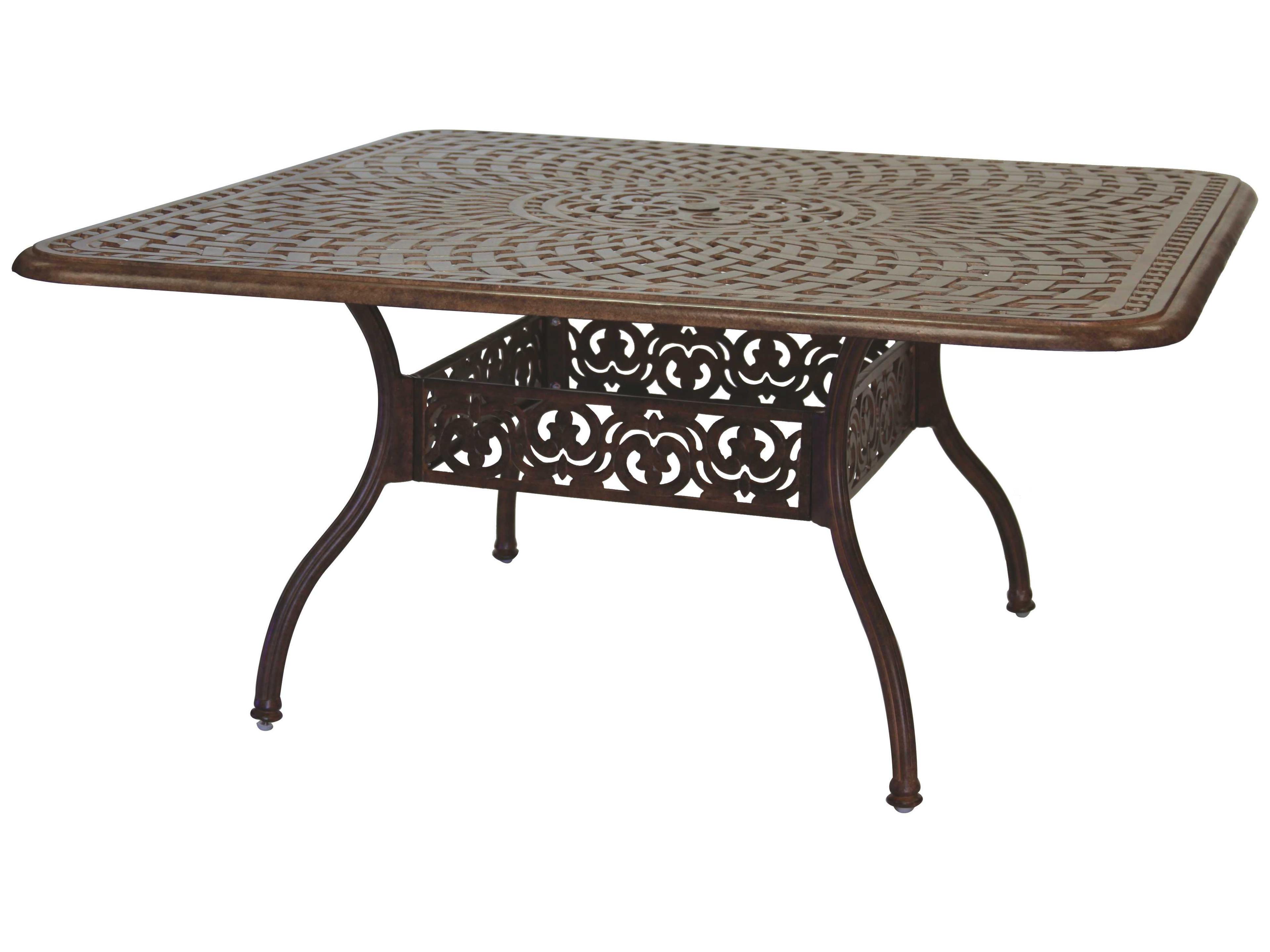Darlee Outdoor Living Series Antique Bronze Cast Aluminum Square Dining Table