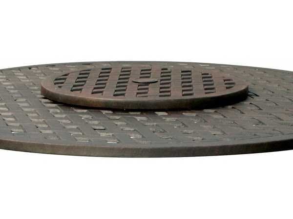 Darlee Outdoor Antique Bronze Cast Aluminum 28 Round Lazy Susan