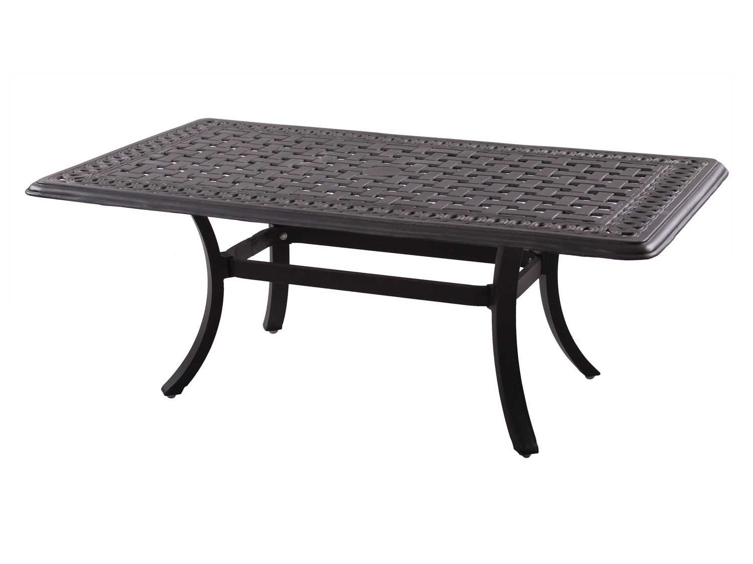 Darlee Outdoor Living Series 88 Cast Aluminum Antique Bronze Rectangular Coffee Table