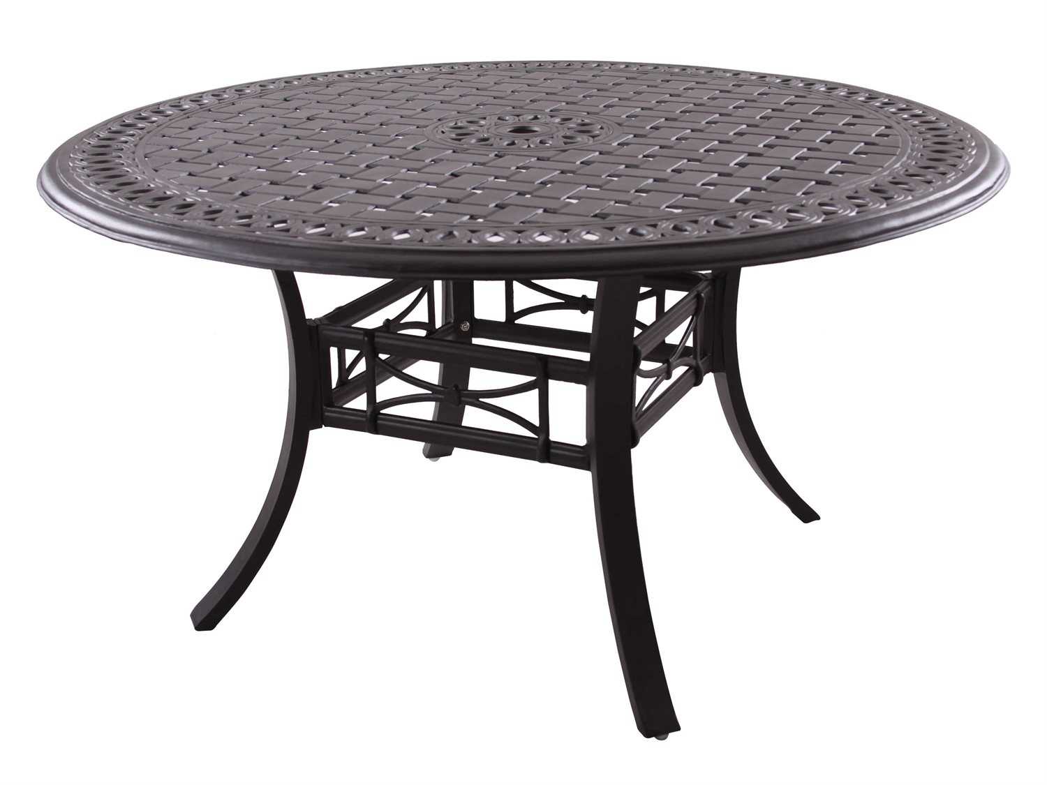 Darlee Outdoor Living Series 88 Cast Aluminum Antique Bronze Round Dining Table