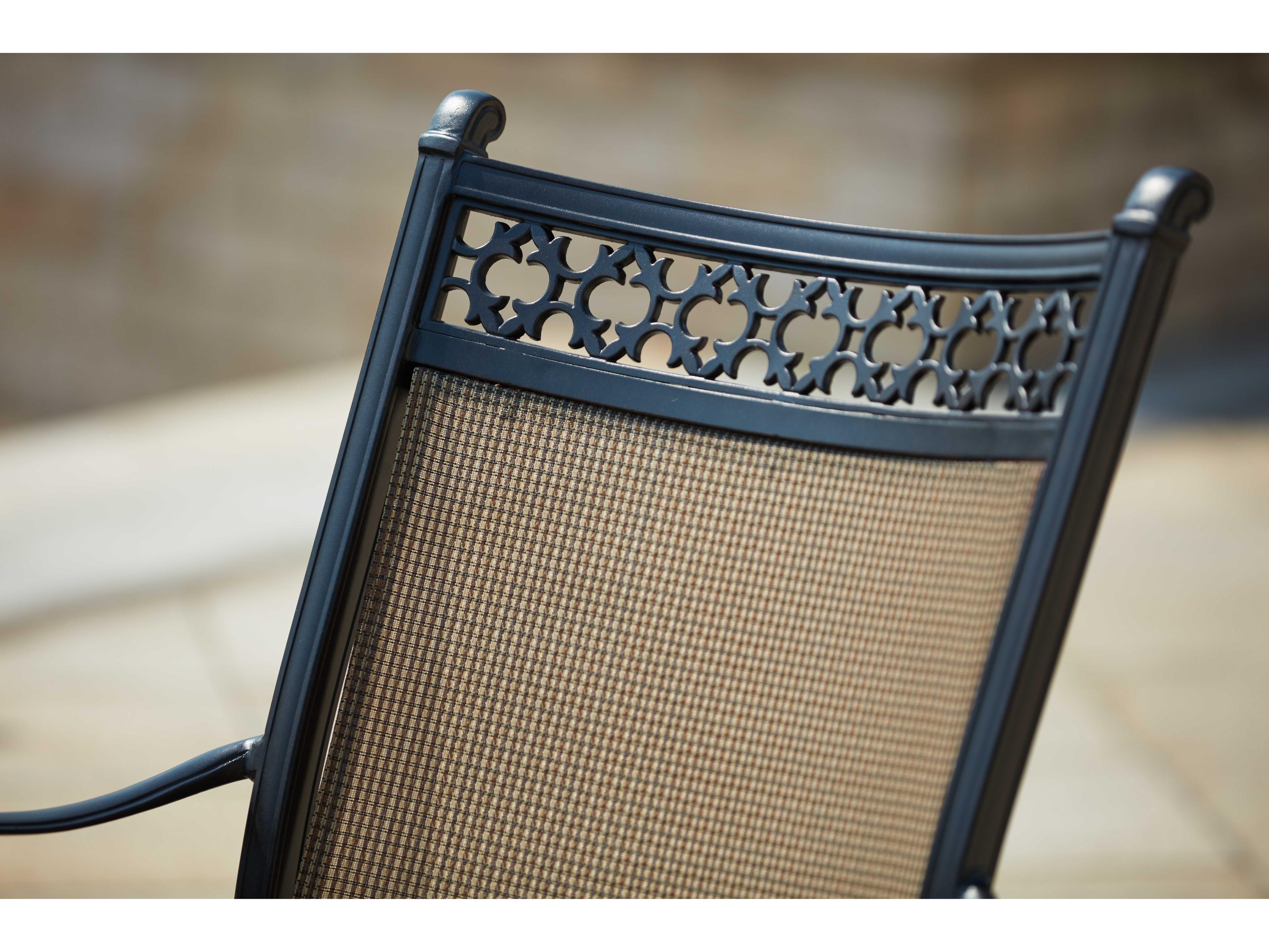 Darlee Outdoor Living Mountain View Antique Bronze Cast Aluminum Sling Dining Chair