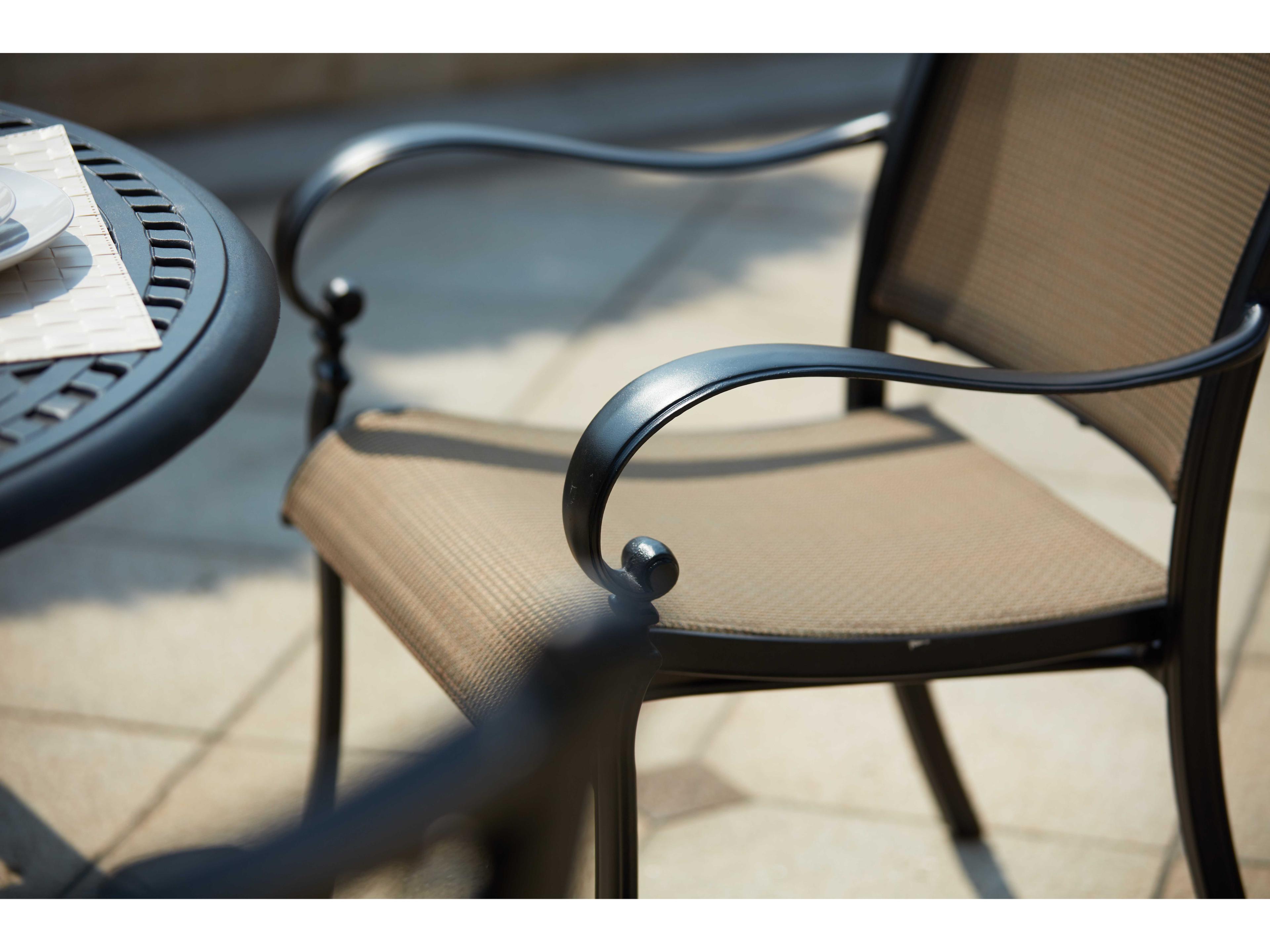 Darlee Outdoor Living Mountain View Cast Aluminum 5- Piece Dining Set with 48 Inch Dining Table in Antique Bronze