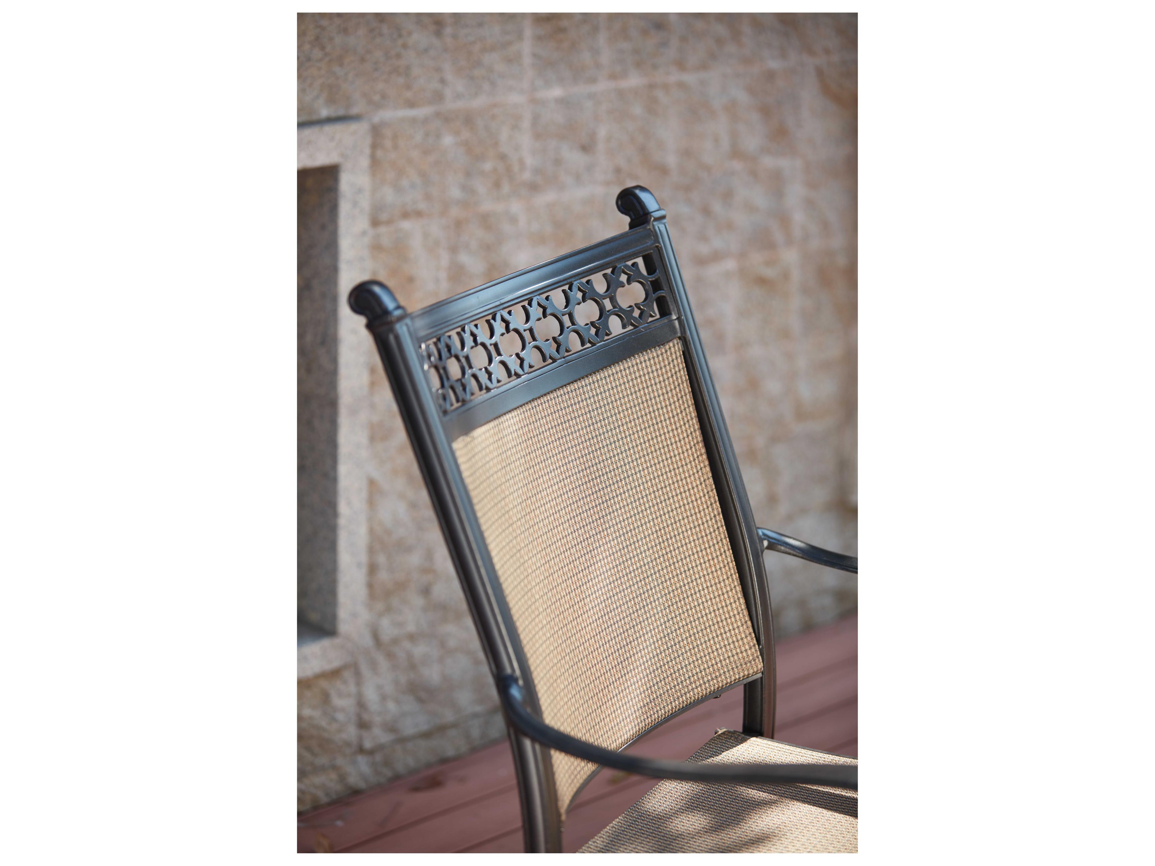 Darlee Outdoor Living Mountain View Cast Aluminum 5- Piece Dining Set with 48 Inch Dining Table in Antique Bronze