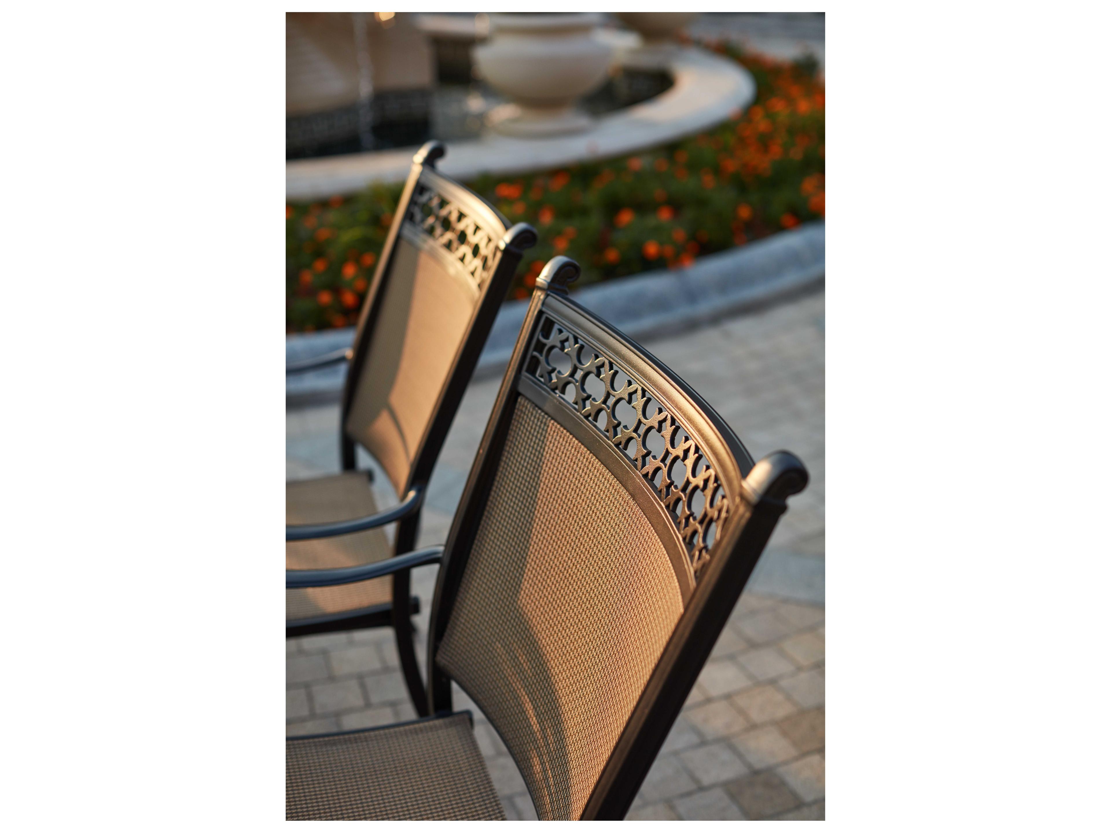 Darlee Outdoor Living Mountain View Cast Aluminum 9- Piece Dining Set with 60 Inch Square Dining Table in Antique Bronze