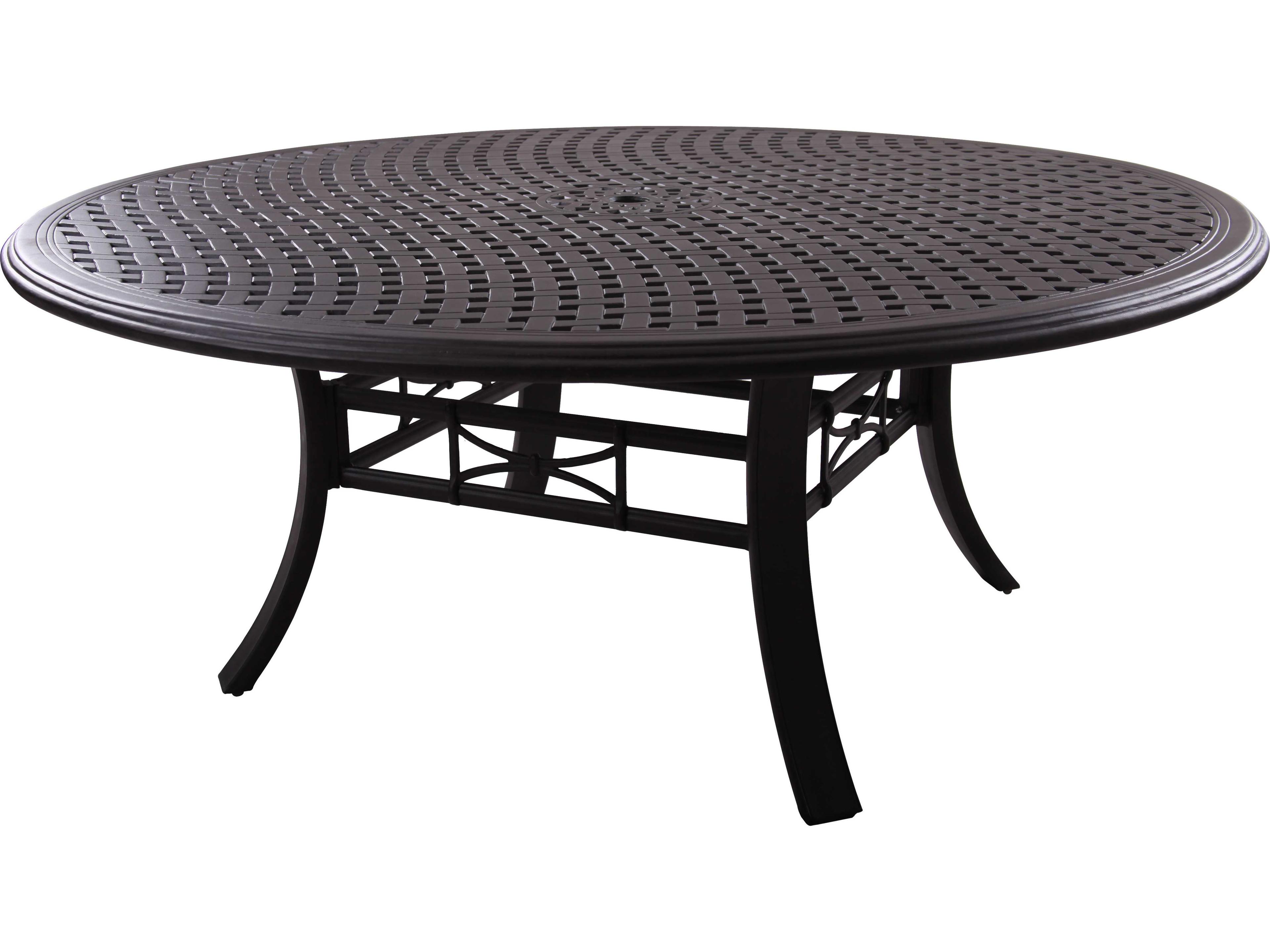 Darlee Outdoor Living Mountain View Cast Aluminum 9- Piece Dining Set with 71 Inch Round in Antique Bronze