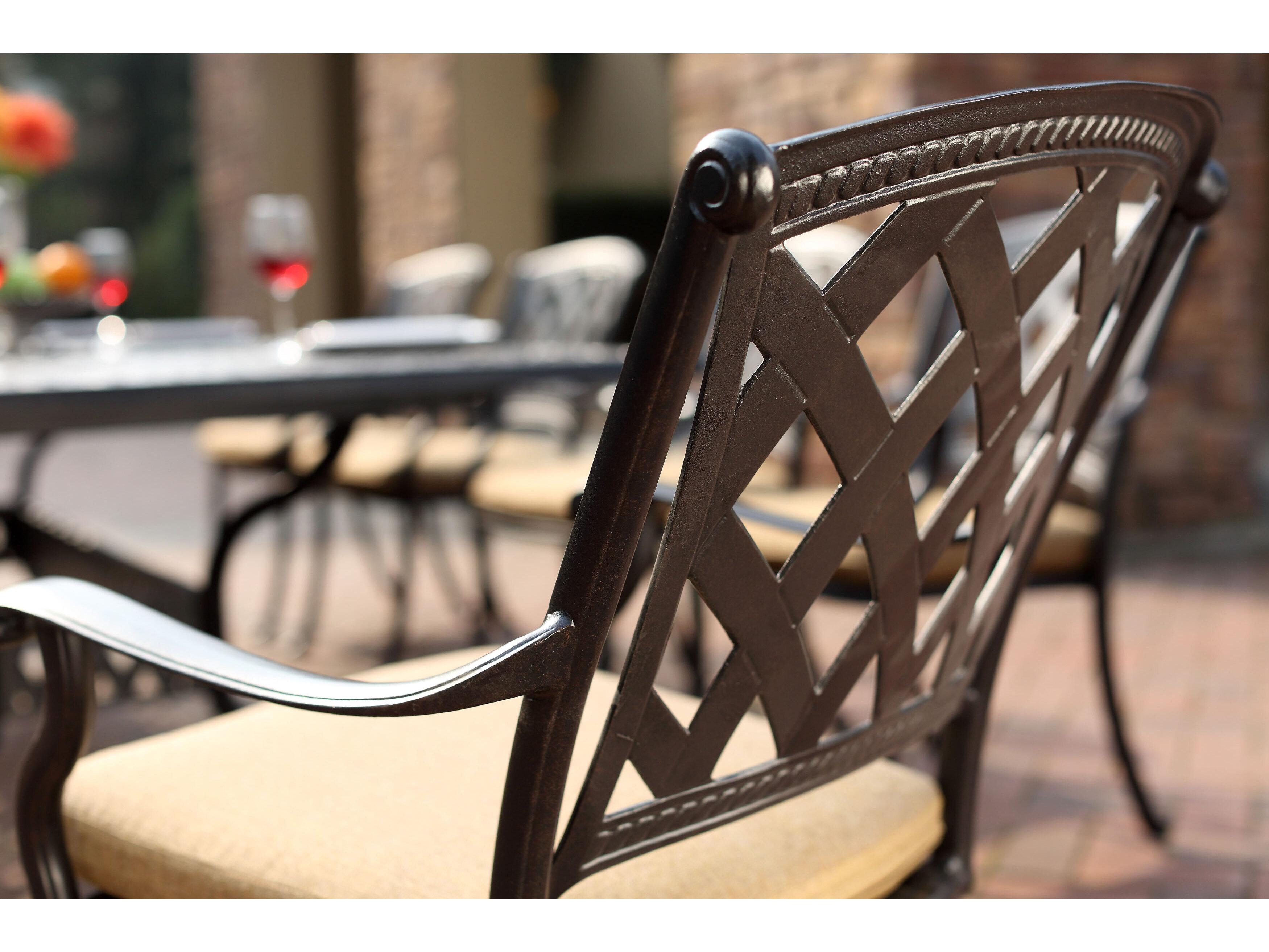 Darlee Outdoor Living Ocean View 9-Piece Patio Dining Set (with 2 Swivel Rockers) with Cushions and 42 x 92'' Rectangular Dining Table