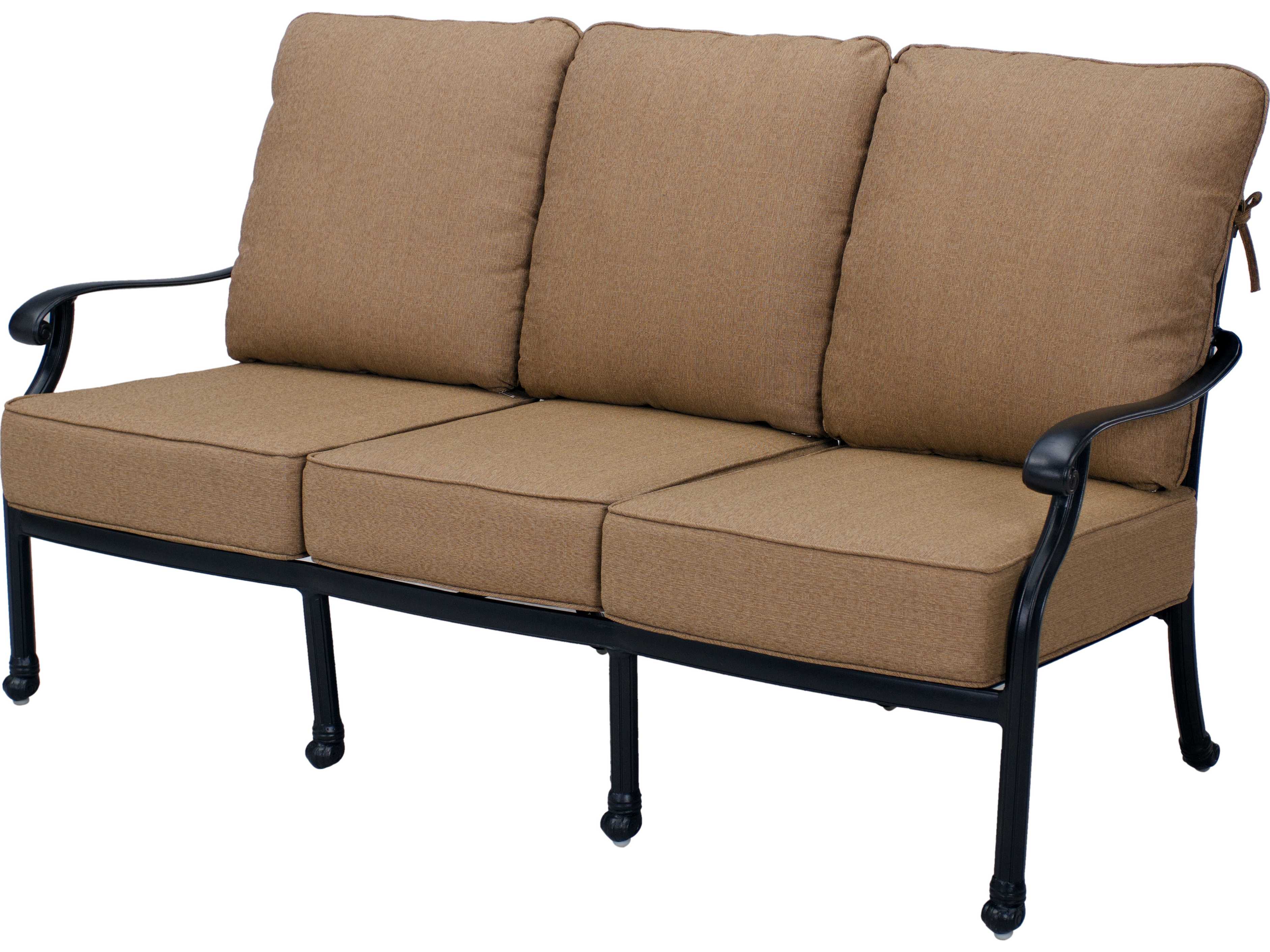 Darlee Outdoor Living Madison Cast Aluminum 4- Piece Deep Seating Set with 48 x 26 Coffee Table in Antique Bronze