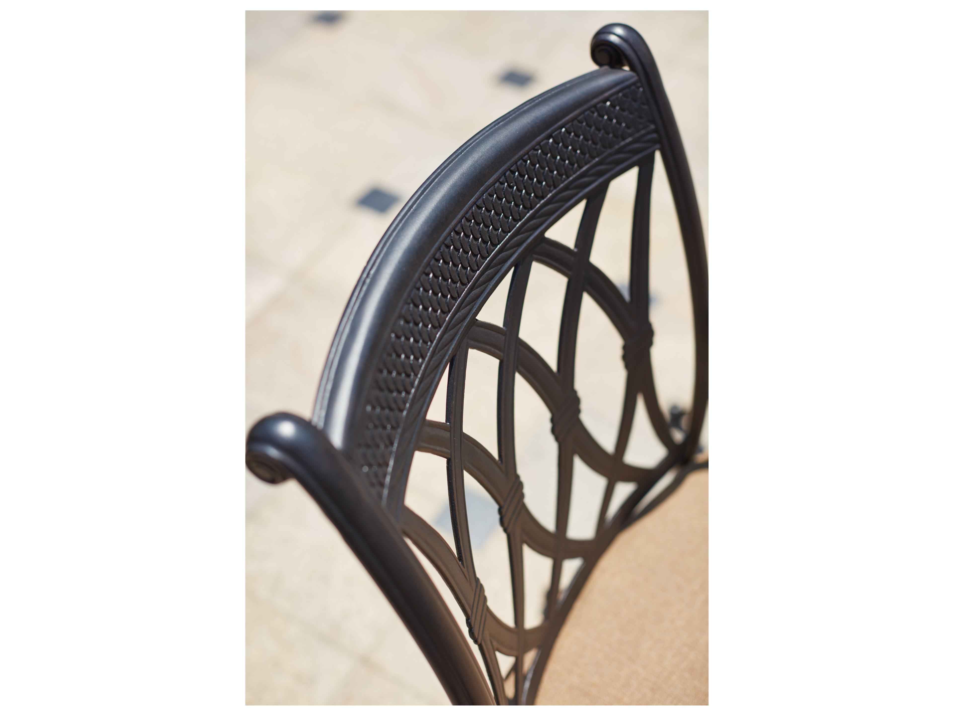 Darlee Outdoor Living Capri Cast Aluminum 9- Piece Dining Set with 60 Inch Square Dining Table in Antique Bronze