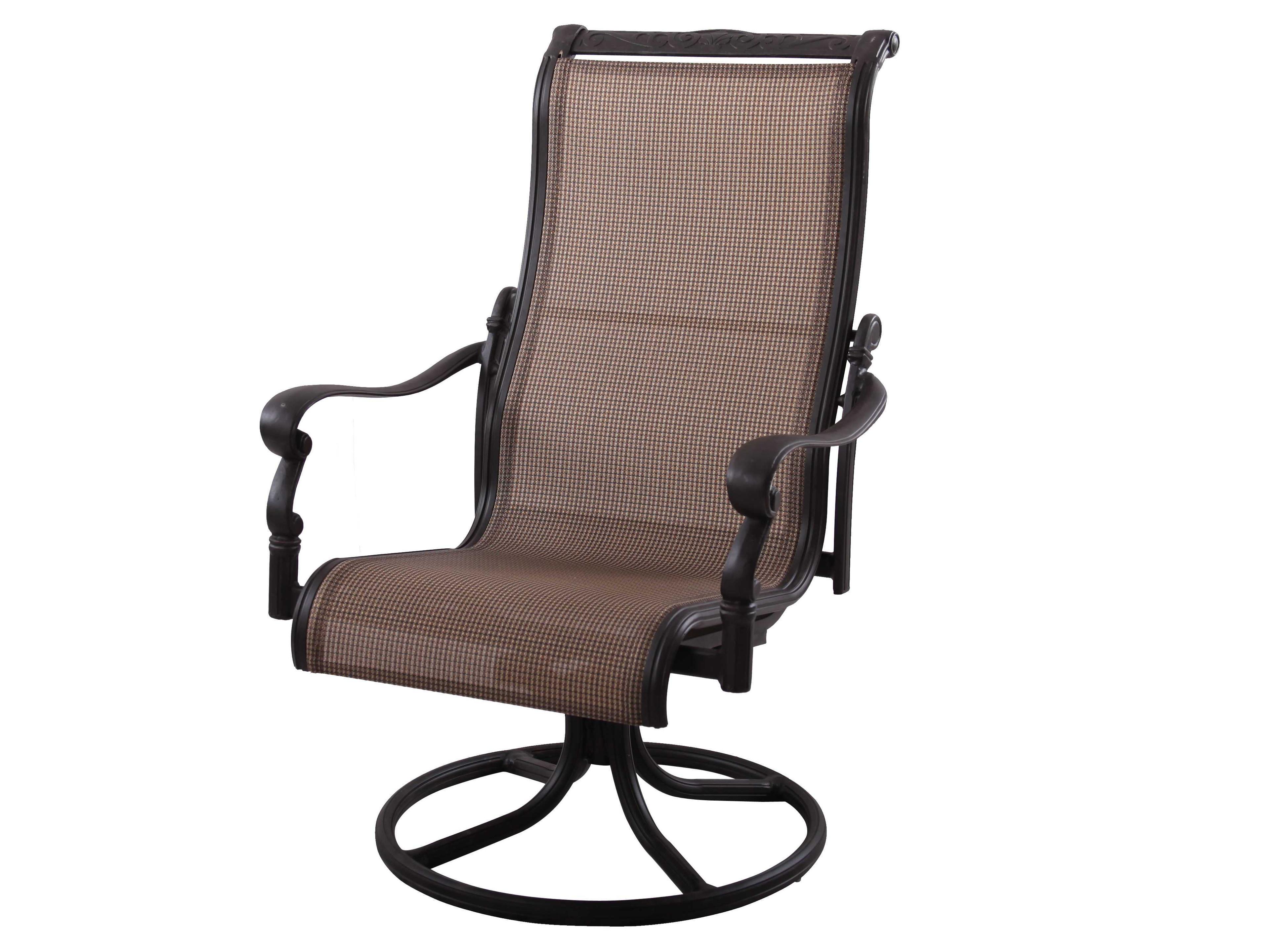 Darlee Outdoor Living Monterey Cast Aluminum Antique Bronze Swivel Rocker Chair