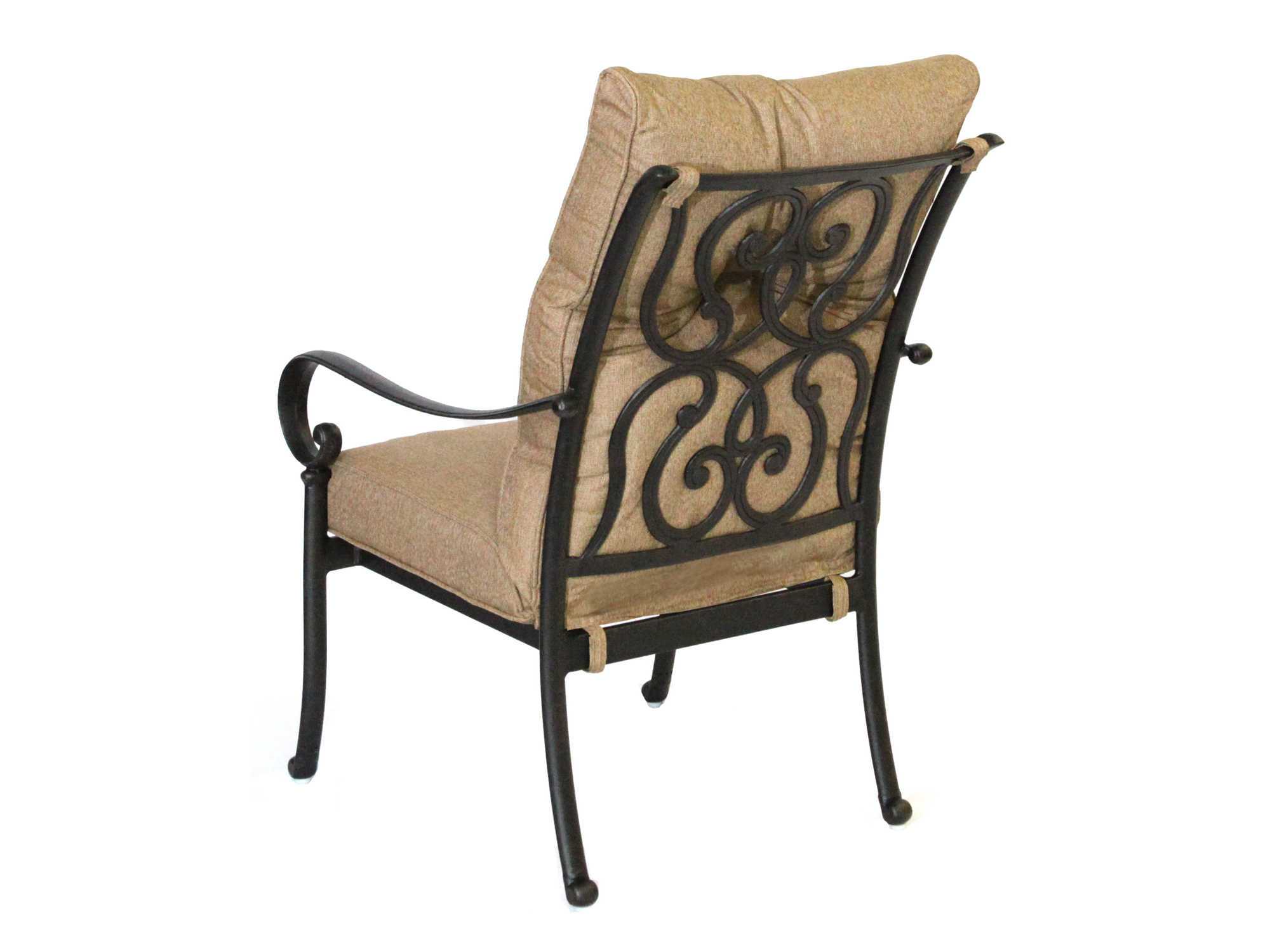 Darlee Outdoor Living Santa Anita Cast Aluminum Antique Bronze Dining Chair