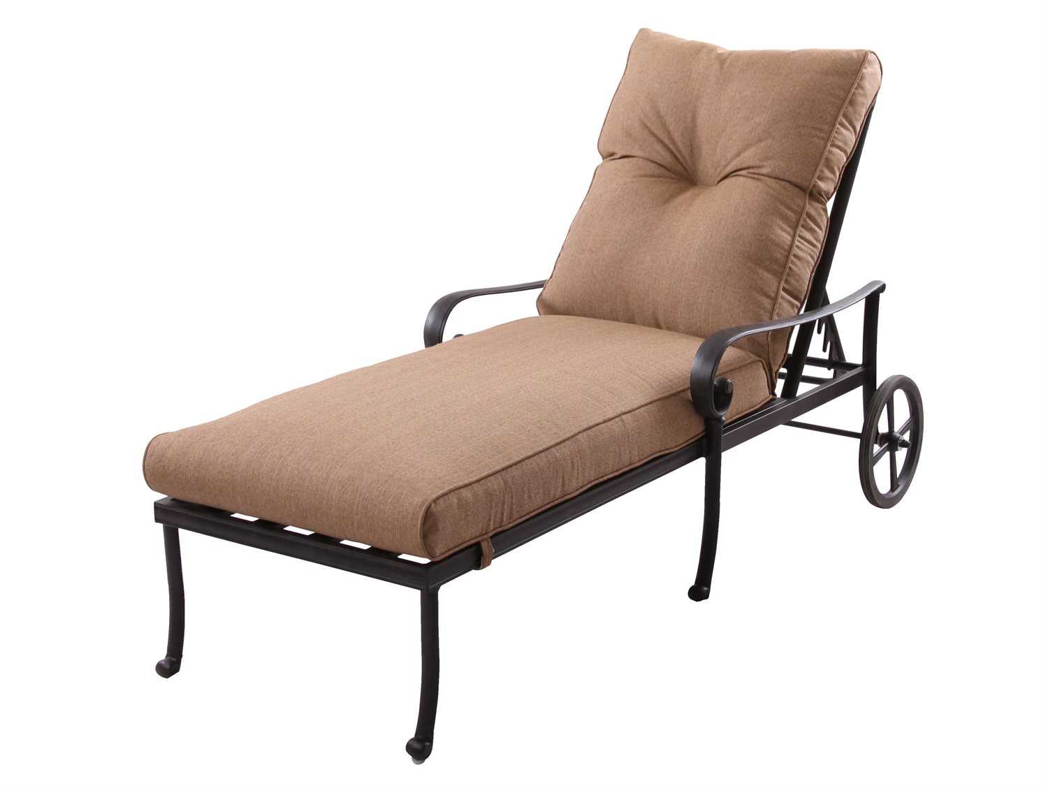 Darlee Outdoor Living Santa Anita Cast-Aluminum Antique Bronze Chaise Lounge