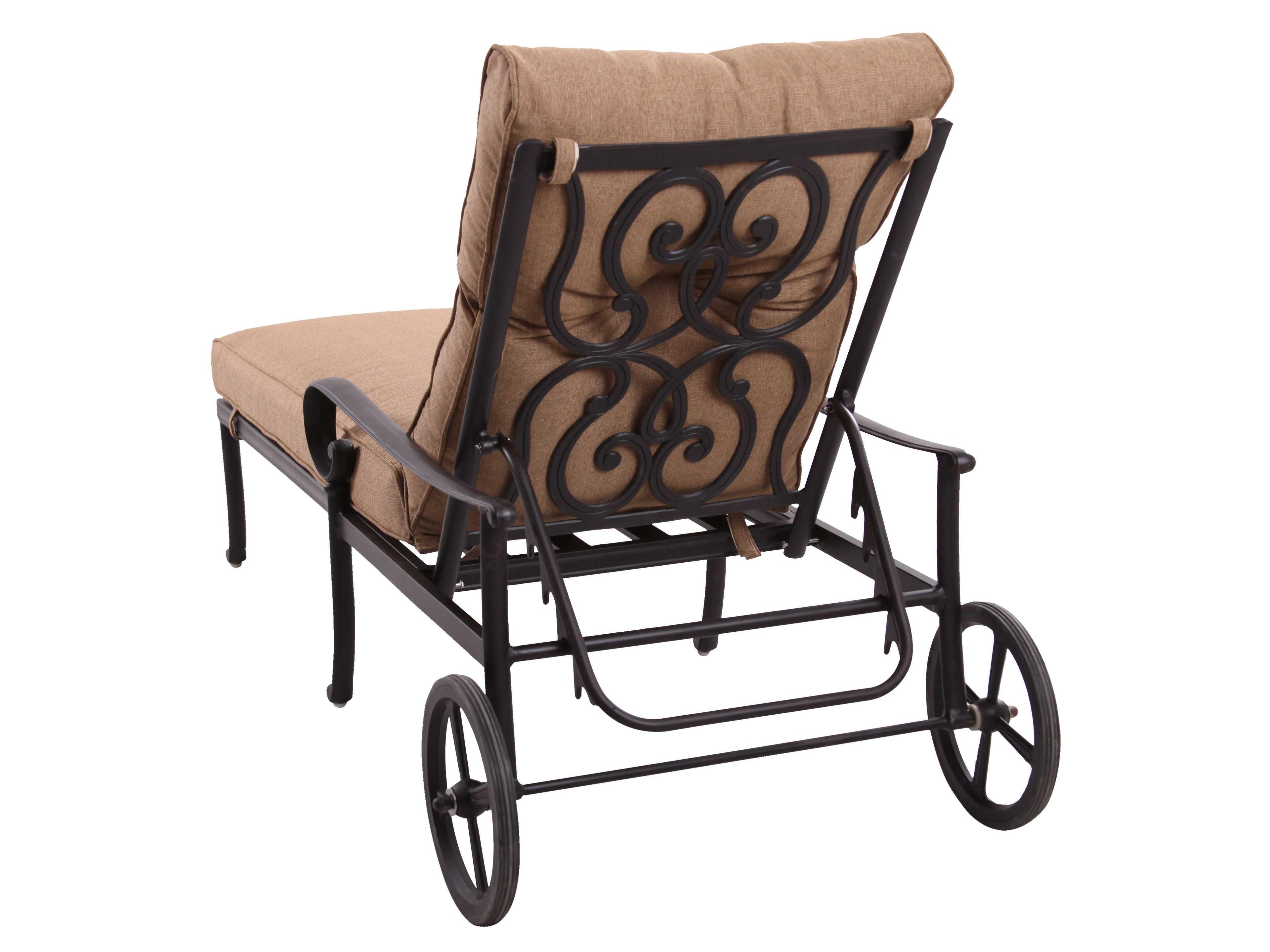 Darlee Outdoor Living Santa Anita Cast-Aluminum Antique Bronze Chaise Lounge