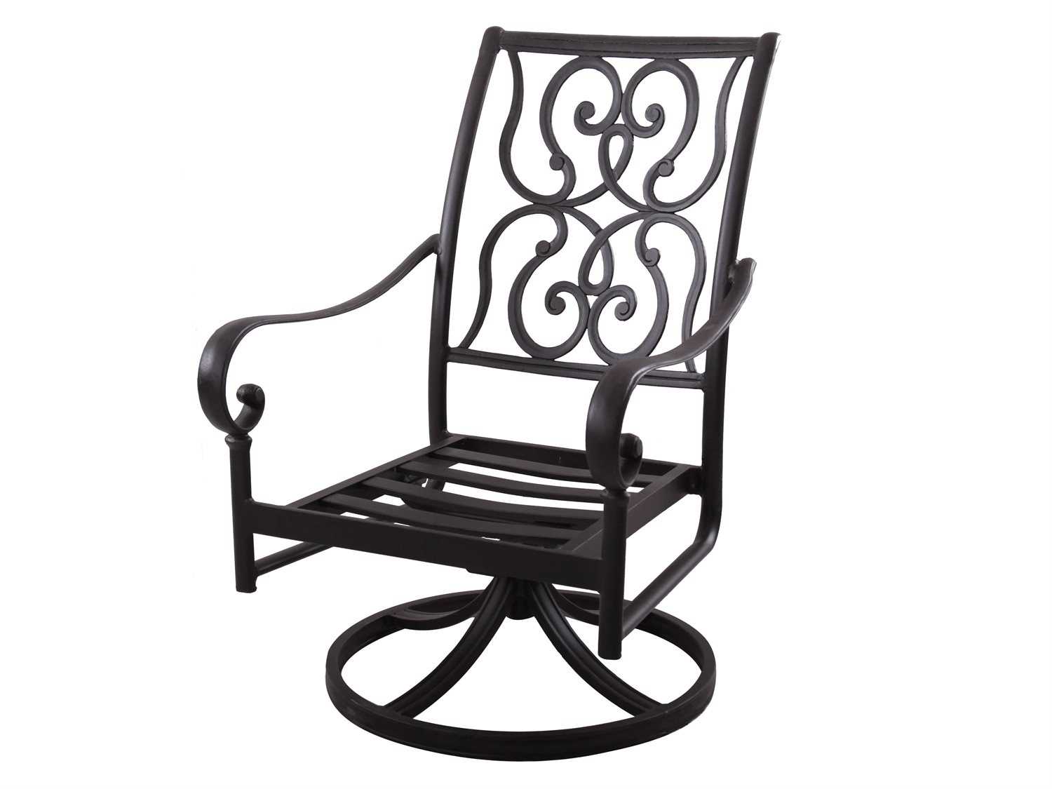 Darlee Outdoor Living Santa Anita Cast Aluminum Antique Bronze Swivel Rocker Chair