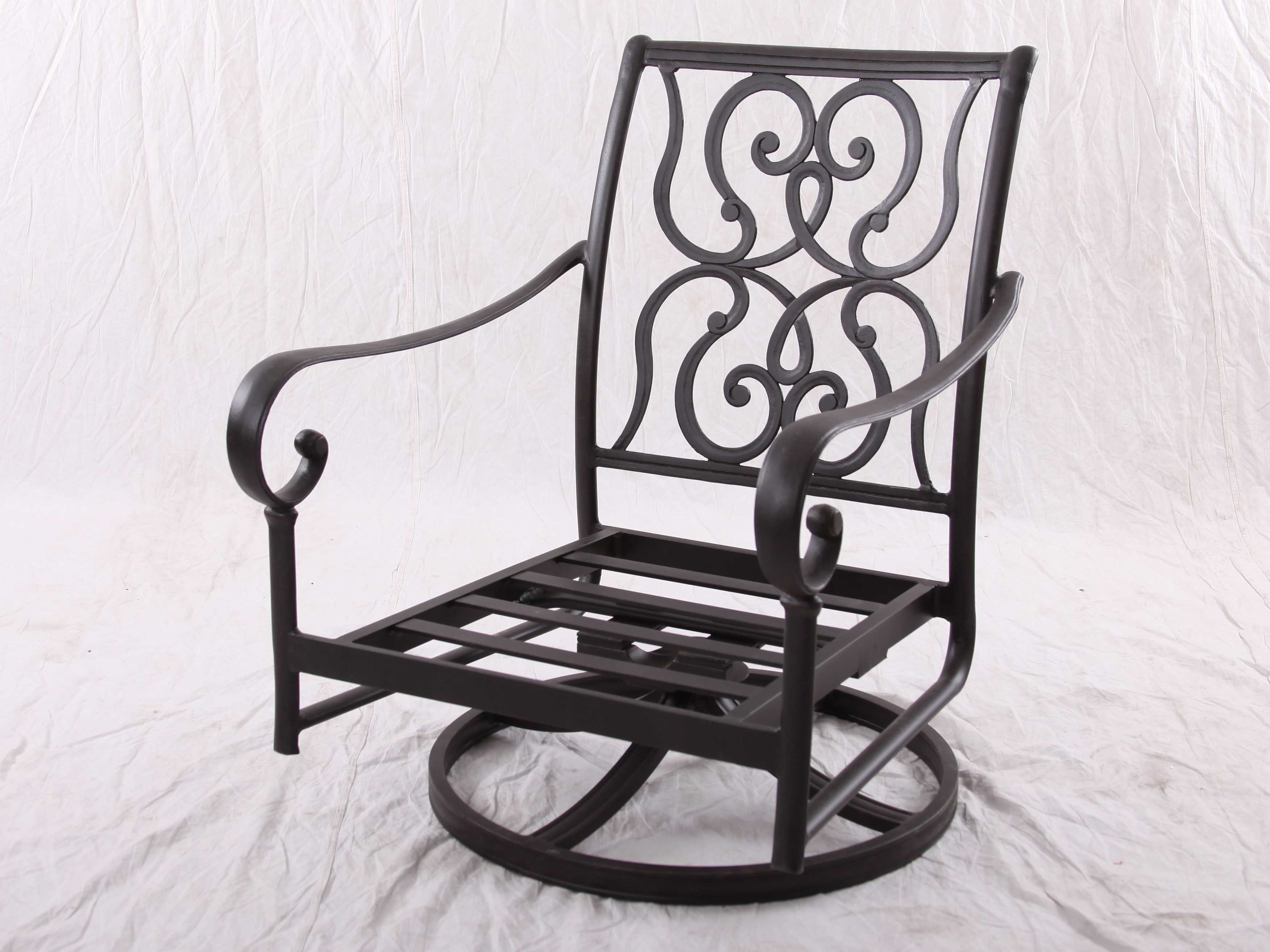 Darlee Outdoor Living Santa Anita Cast Aluminum Antique Bronze Swivel Rocker Club Chair