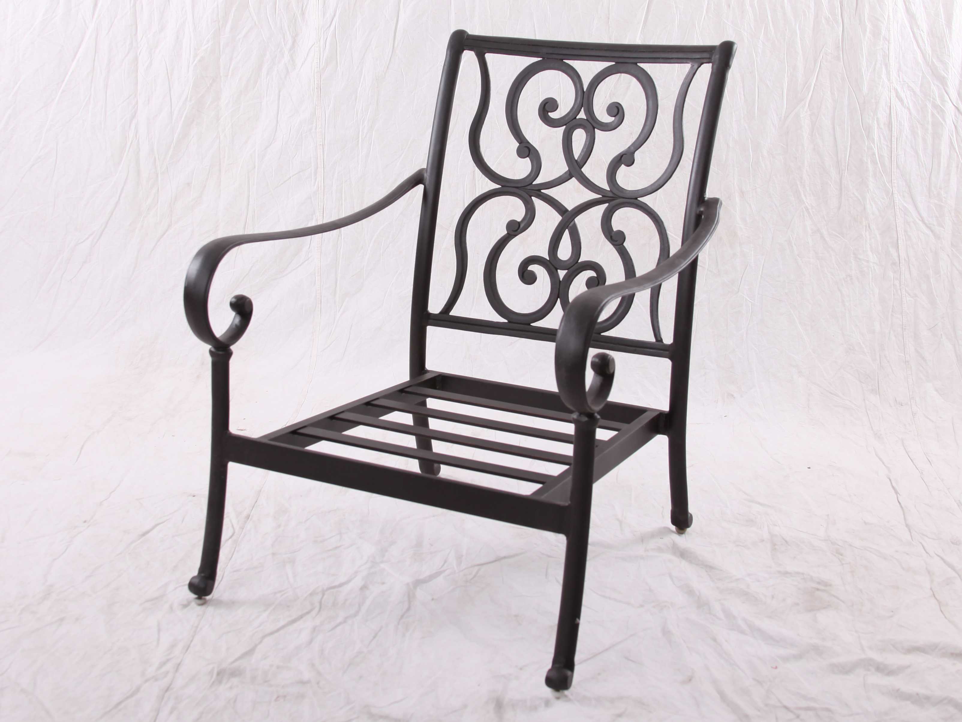 Darlee Outdoor Living Santa Anita Cast Aluminum Antique Bronze Club Chair
