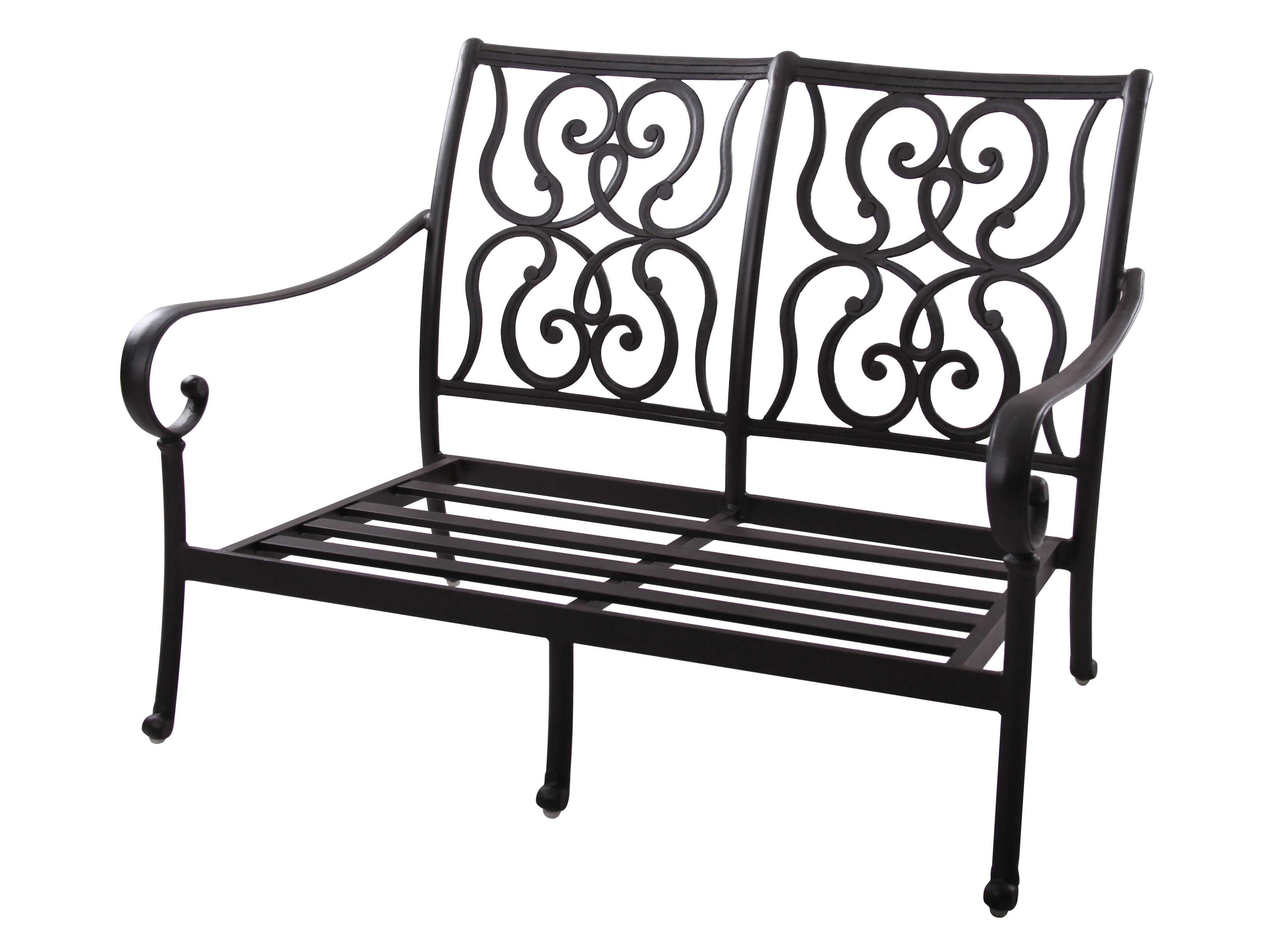 Darlee Outdoor Living Santa Anita Cast-Aluminum Antique Bronze Loveseat