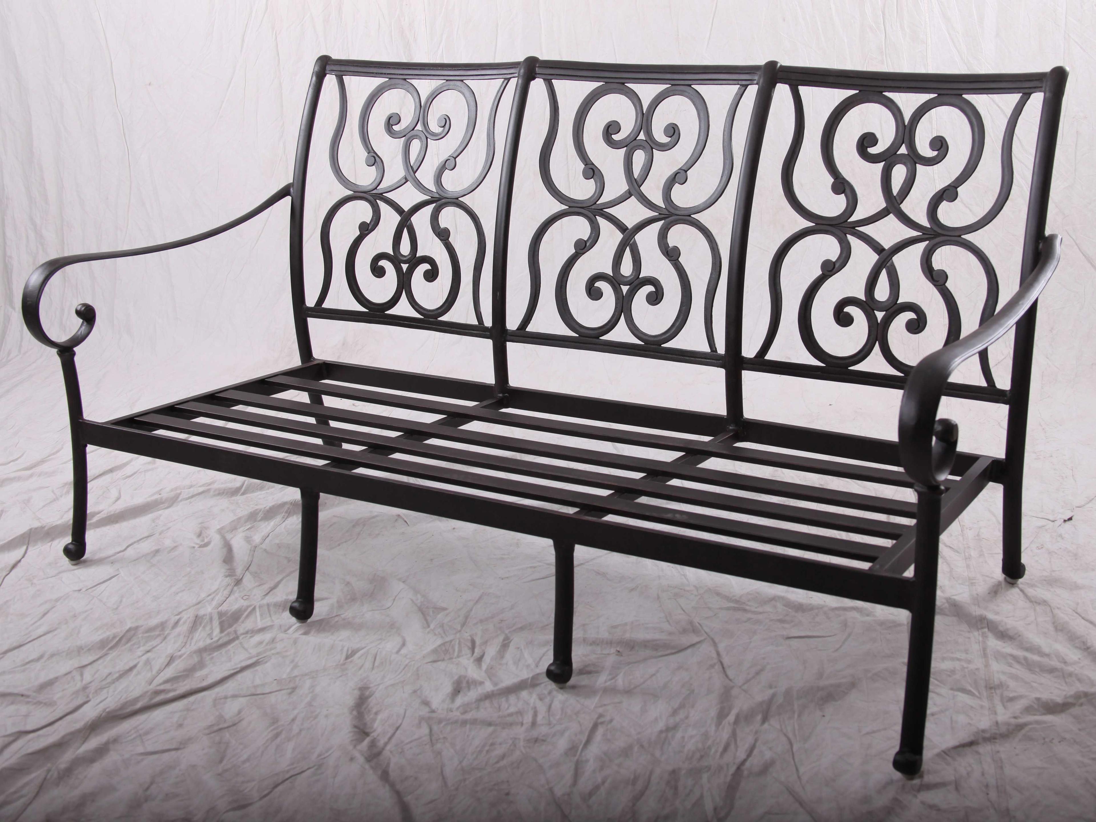 Darlee Outdoor Living Santa Anita Cast Aluminum Antique Bronze Sofa