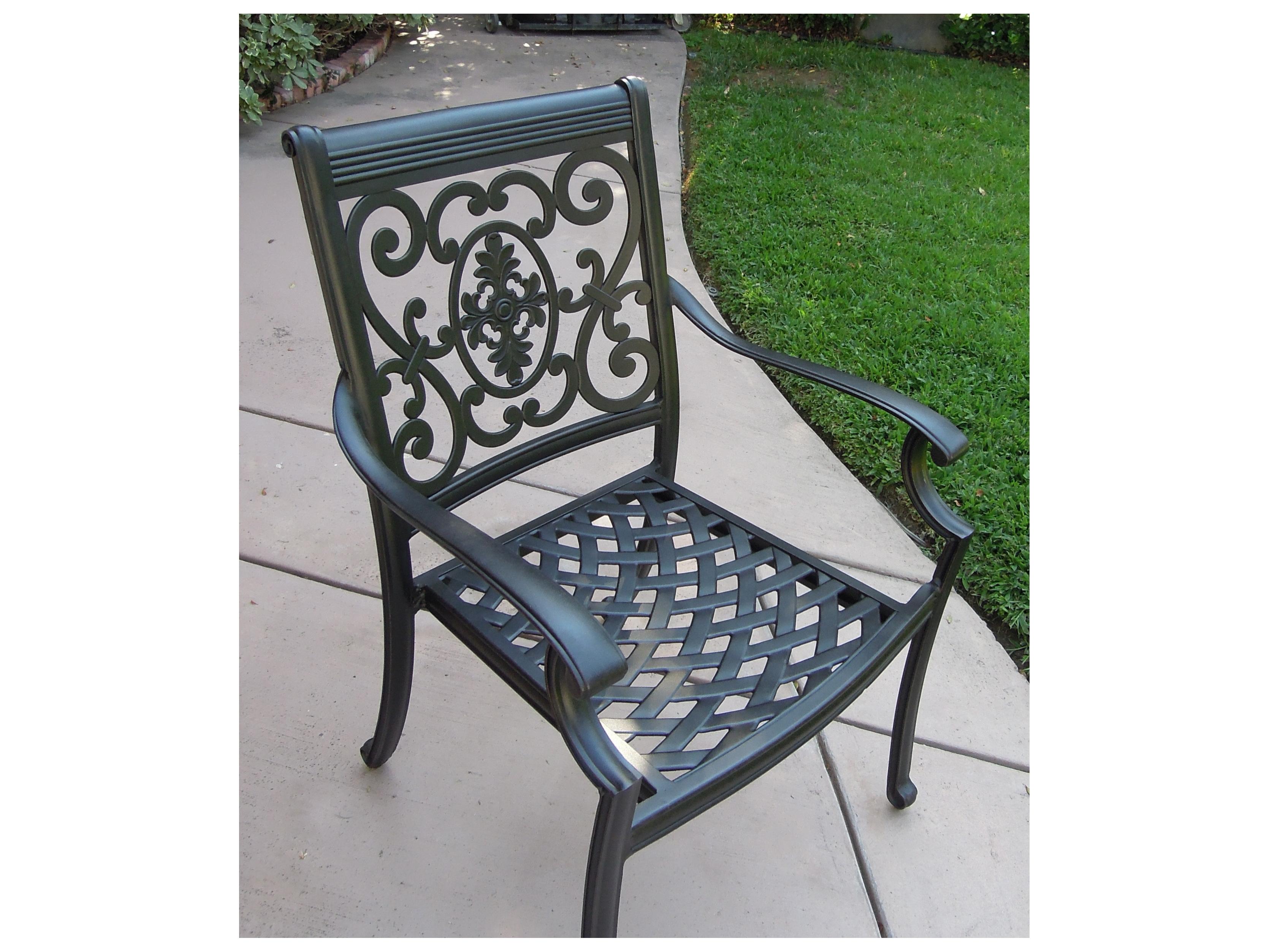 Darlee Outdoor Living St. Cruz Cast Aluminum 7-Piece Dining Set with Cushions and 60'' Round Dining Table