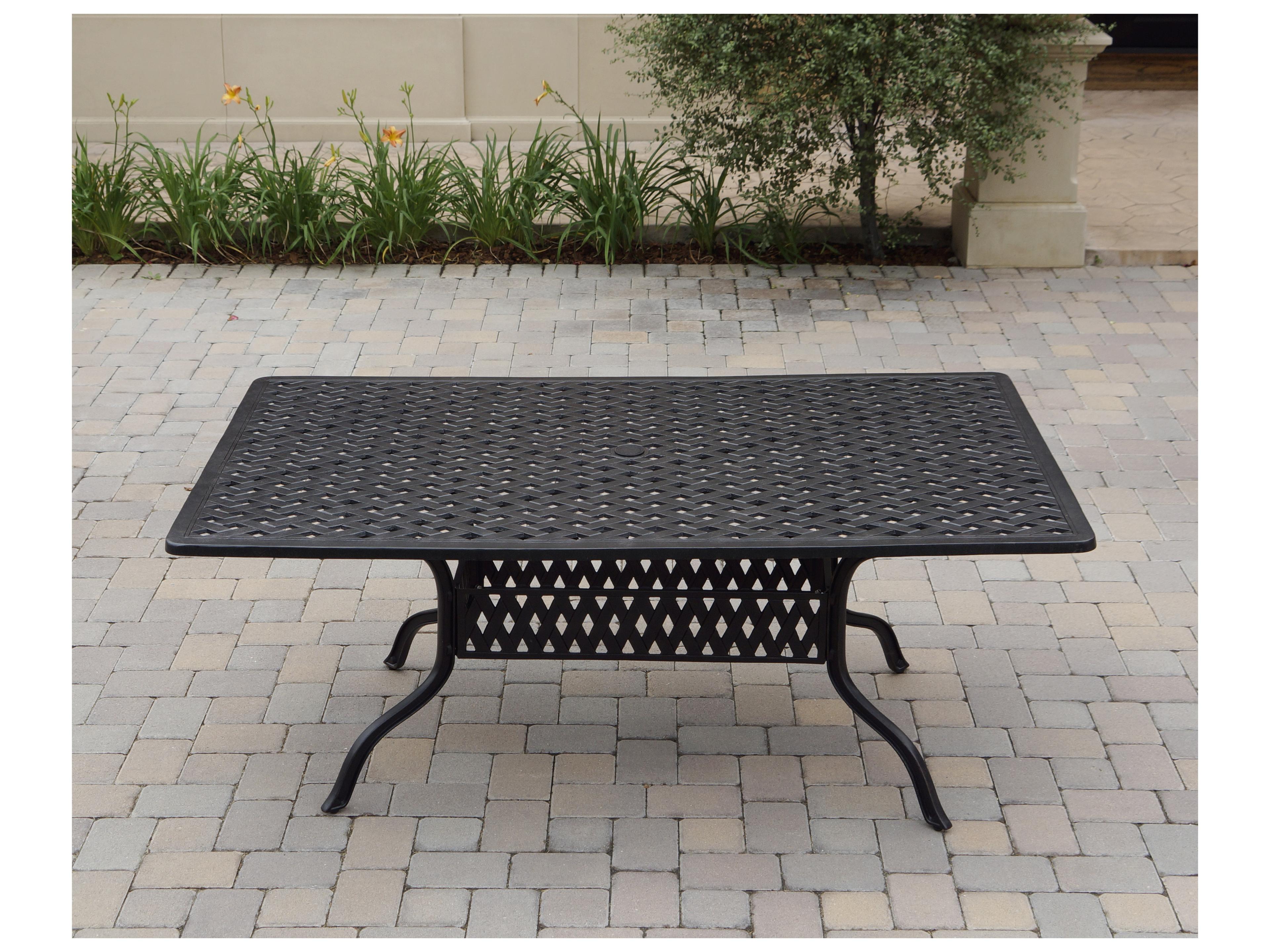 Darlee Outdoor Living St. Cruz Cast Aluminum 7-Piece Dining Set with Cushions and 42 x 72'' Rectangular Dining Table