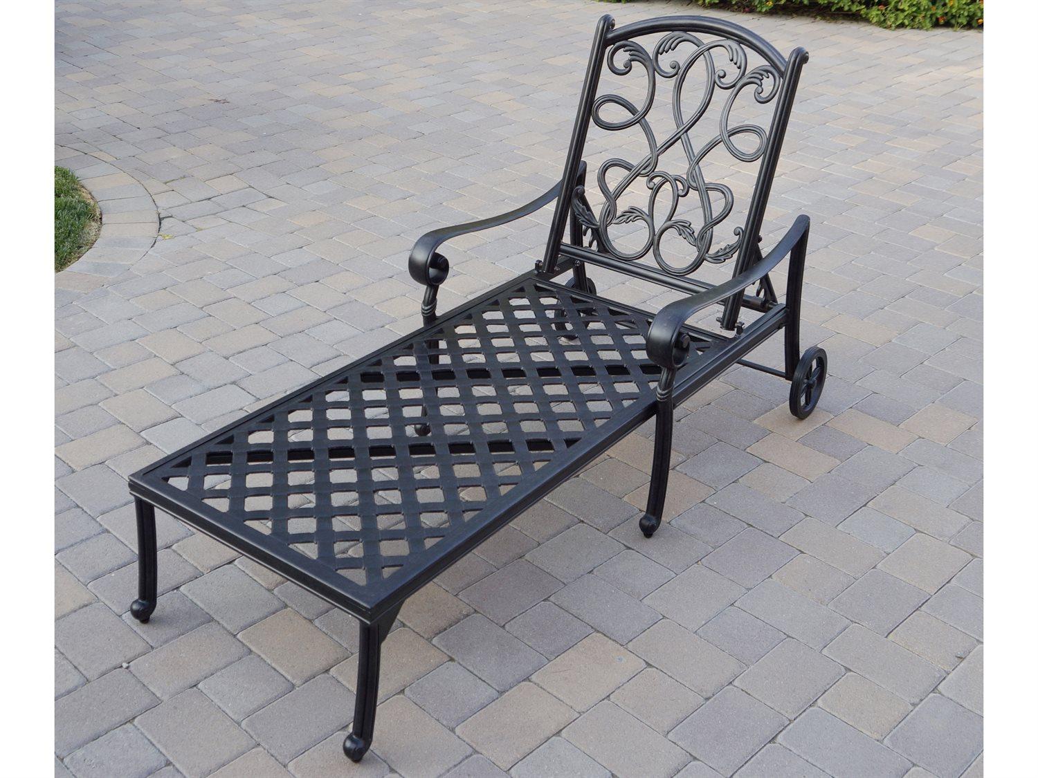Darlee Outdoor Living Santa Monica Cast Aluminum Antique Bronze Chaise Lounge